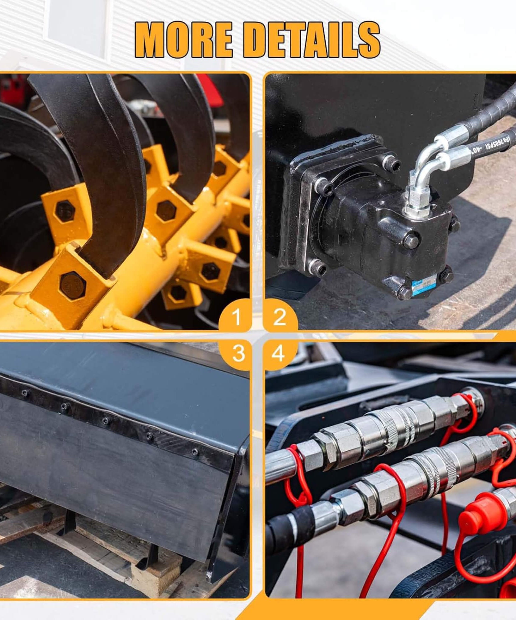 Heavy-Duty Mini Loader Rotary Tiller Skid Steer Attachment (SAK93265)