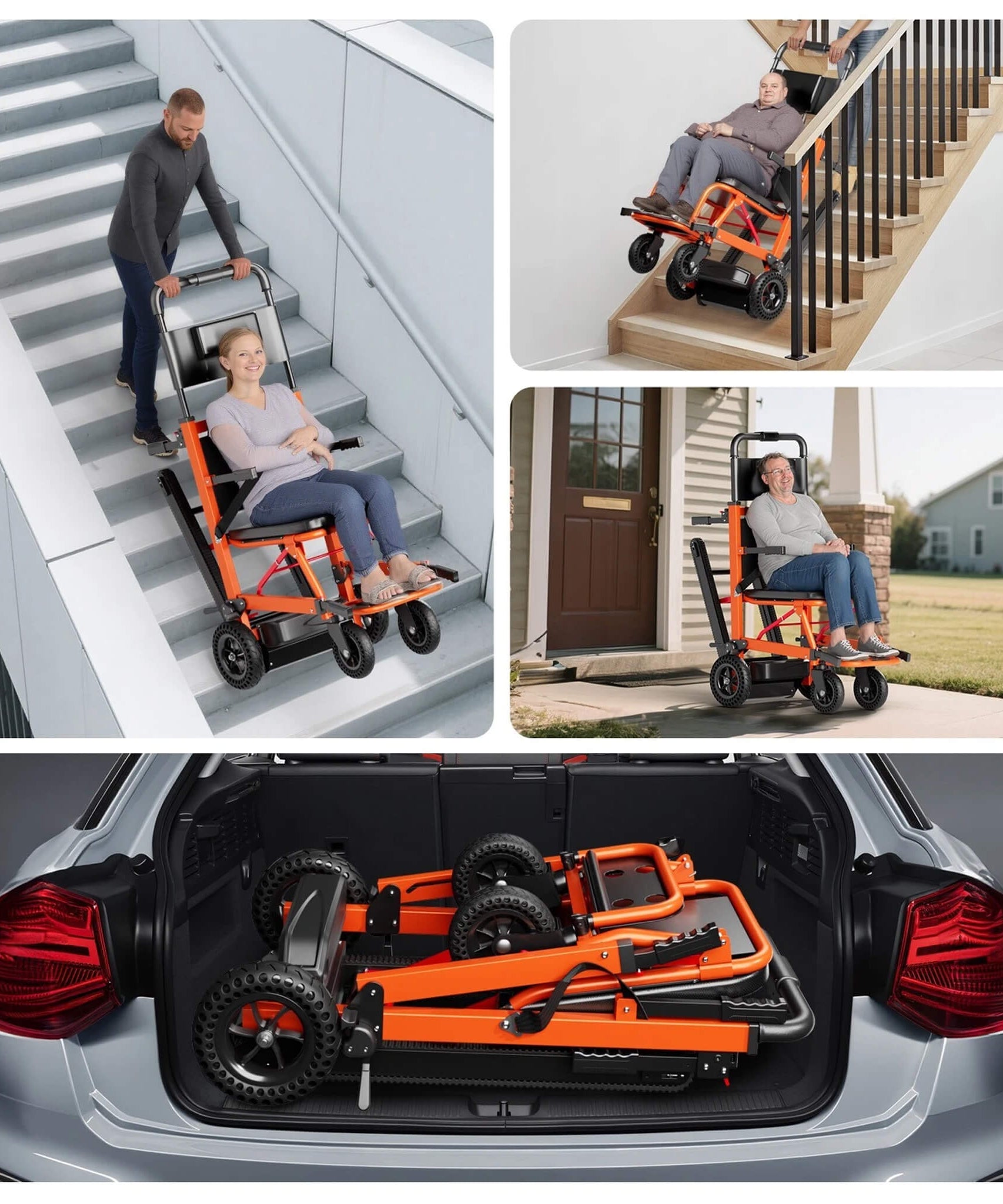 Motivo Heavy-Duty 440LBS Motorized Stair Climbing Wheelchair [FDA-Approved] (SAK47103)