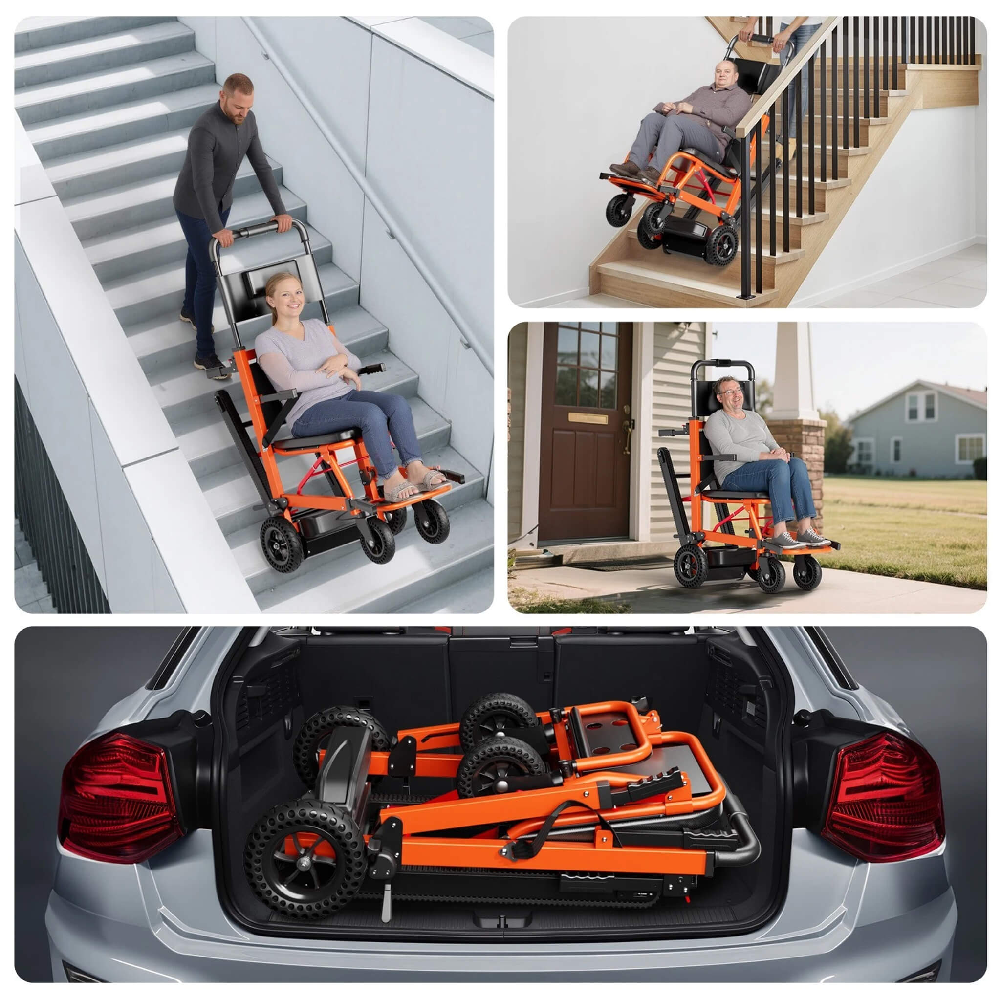 Motivo Heavy-Duty 440LBS Motorized Stair Climbing Wheelchair [FDA-Approved] (SAK47103)