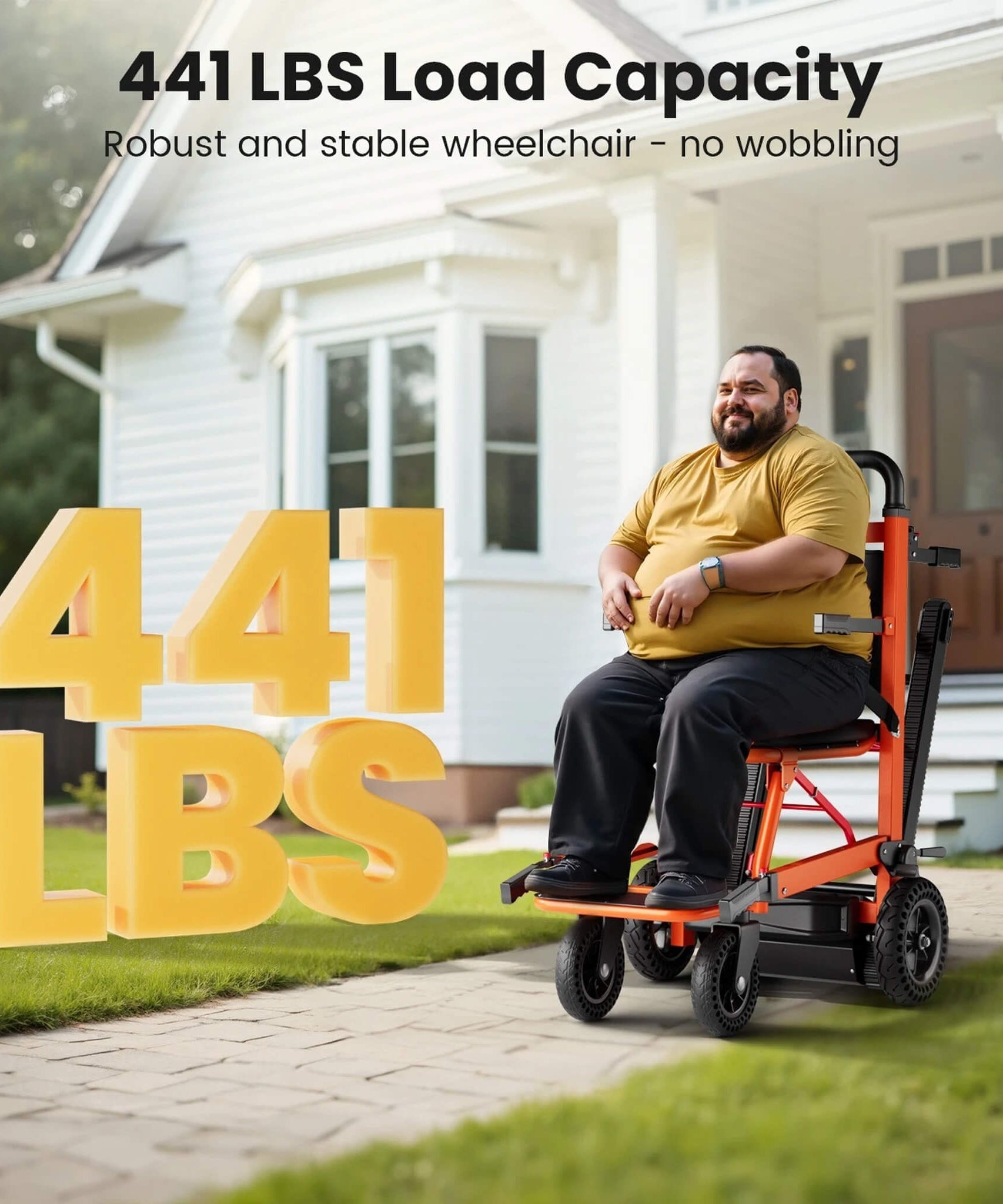 Motivo Heavy-Duty 440LBS Motorized Stair Climbing Wheelchair [FDA-Approved] (SAK47103)