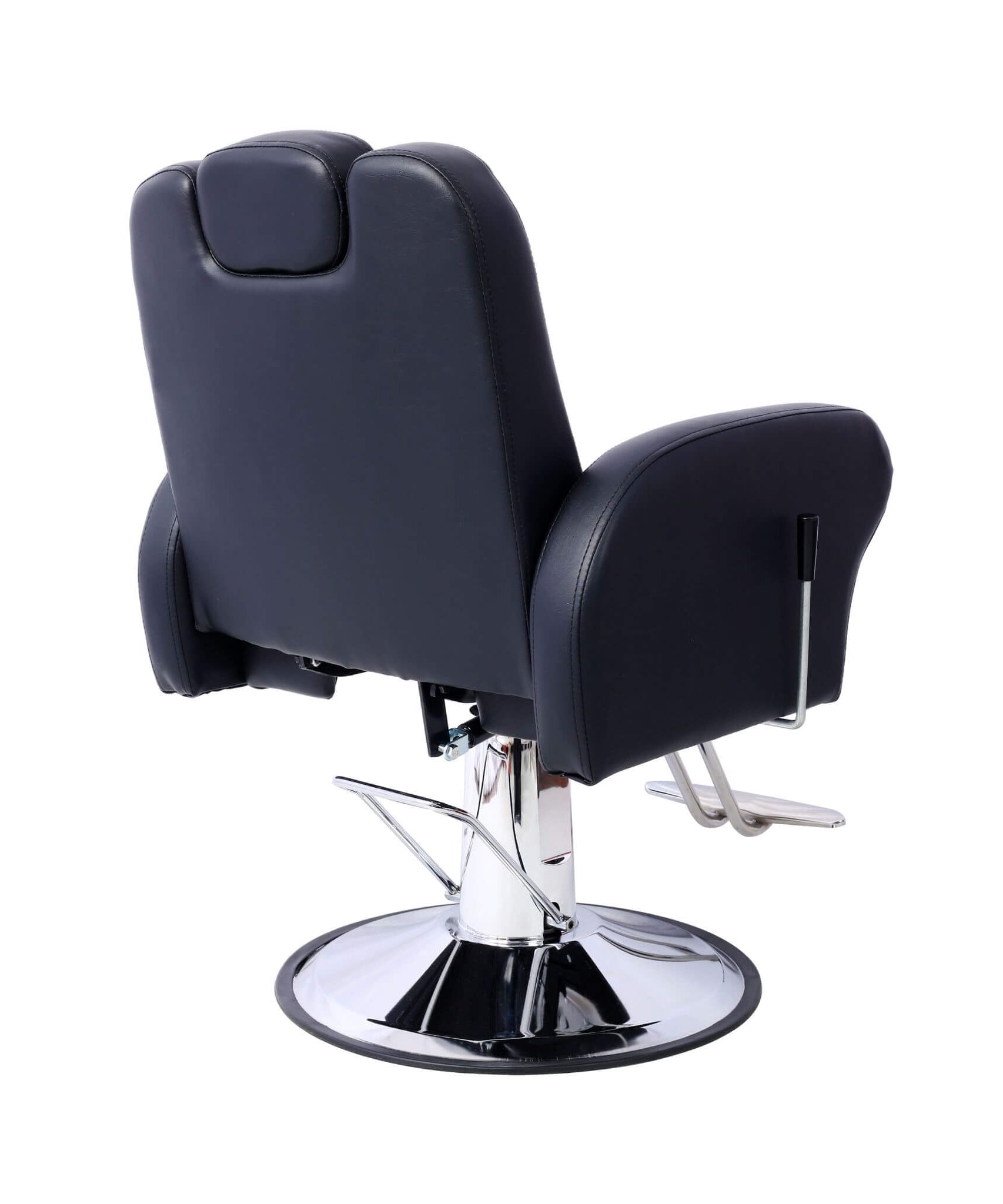 Heavy-Duty Multifunctional PU Leather Reclining Hydraulic Barber Chair W/ Chrome Steel Base (SAK35719)