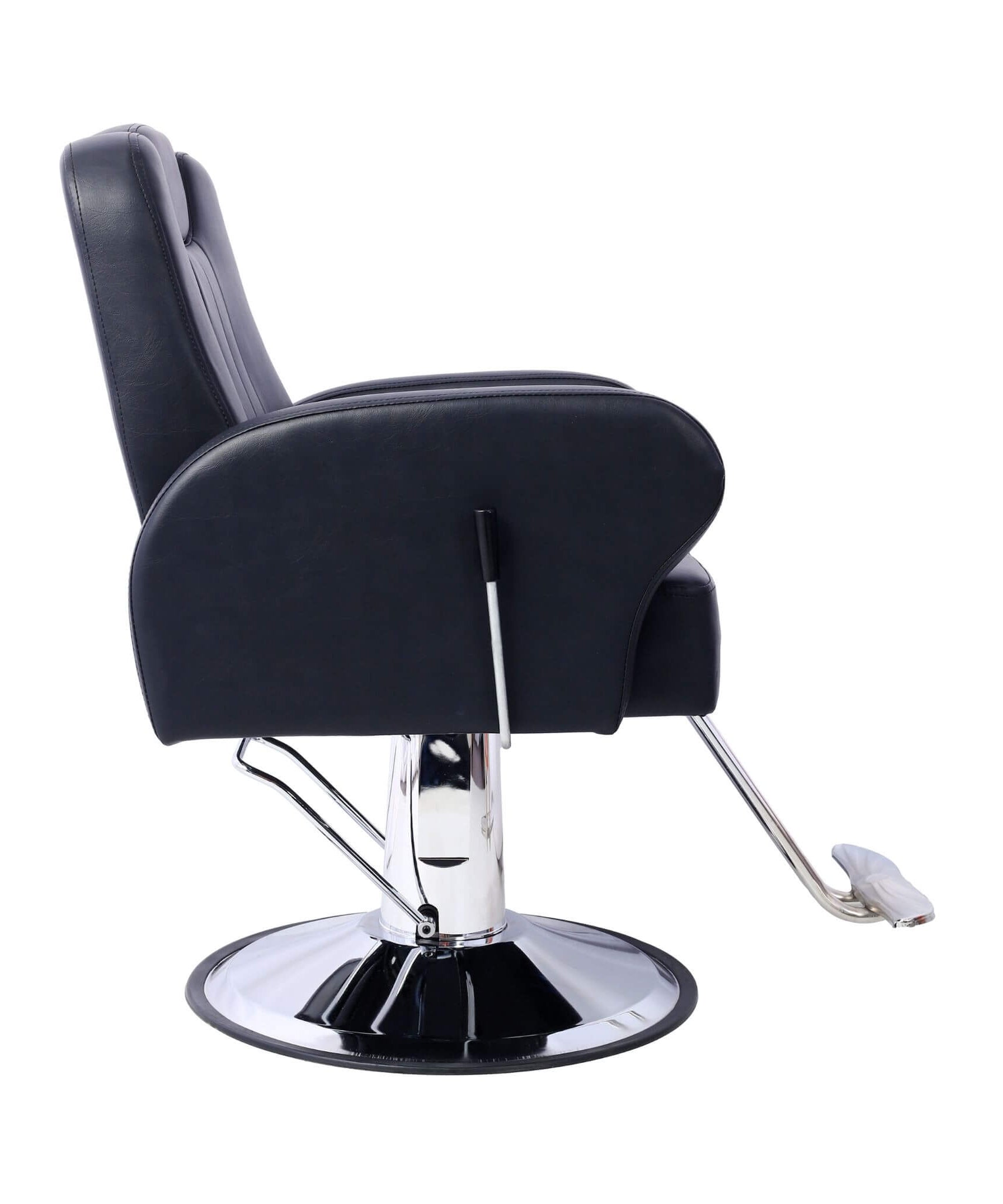 Heavy-Duty Multifunctional PU Leather Reclining Hydraulic Barber Chair W/ Chrome Steel Base (SAK35719)