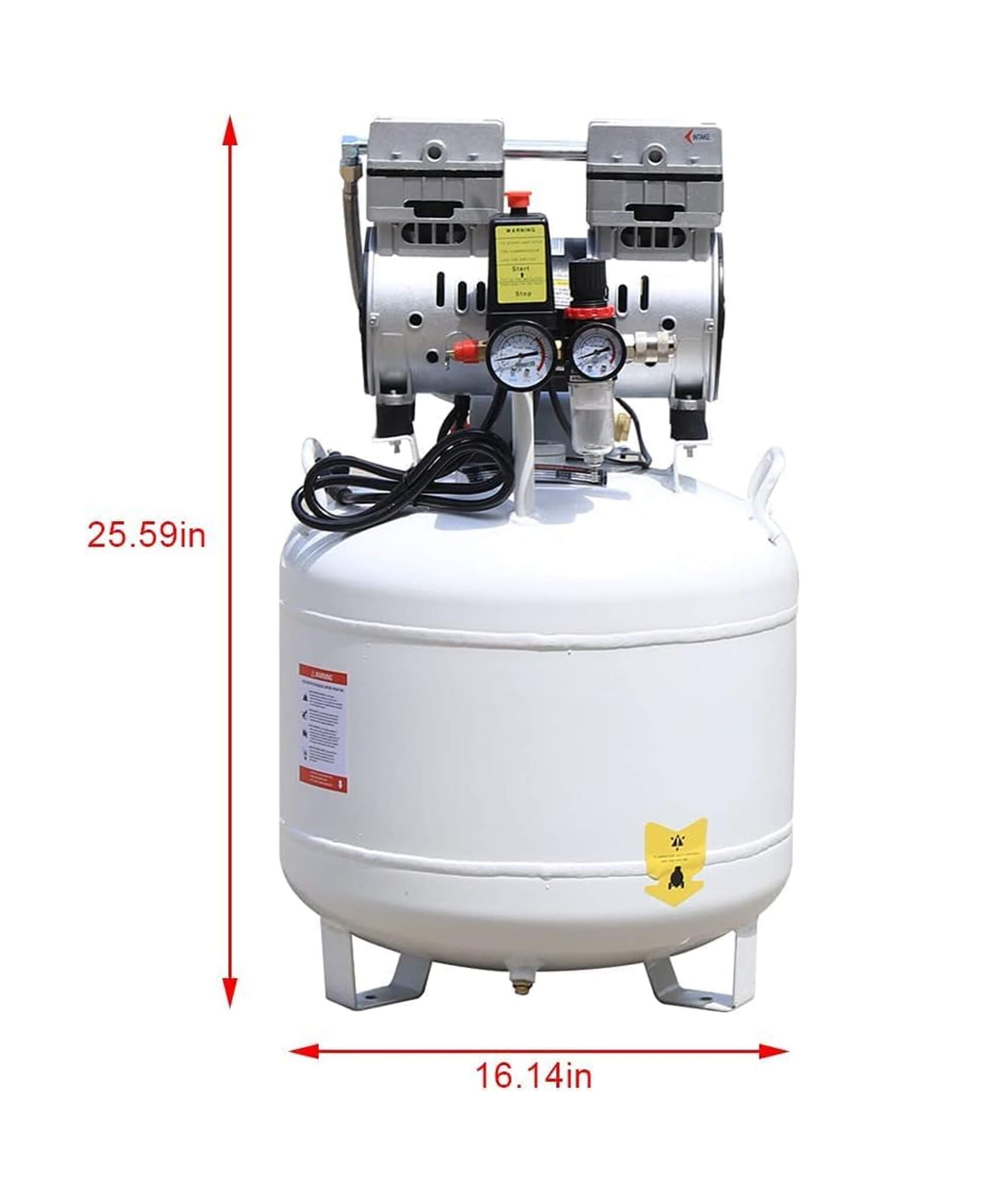 Heavy-Duty 10 Gal Oil-Free Portable Air Compressor (SAK58378)