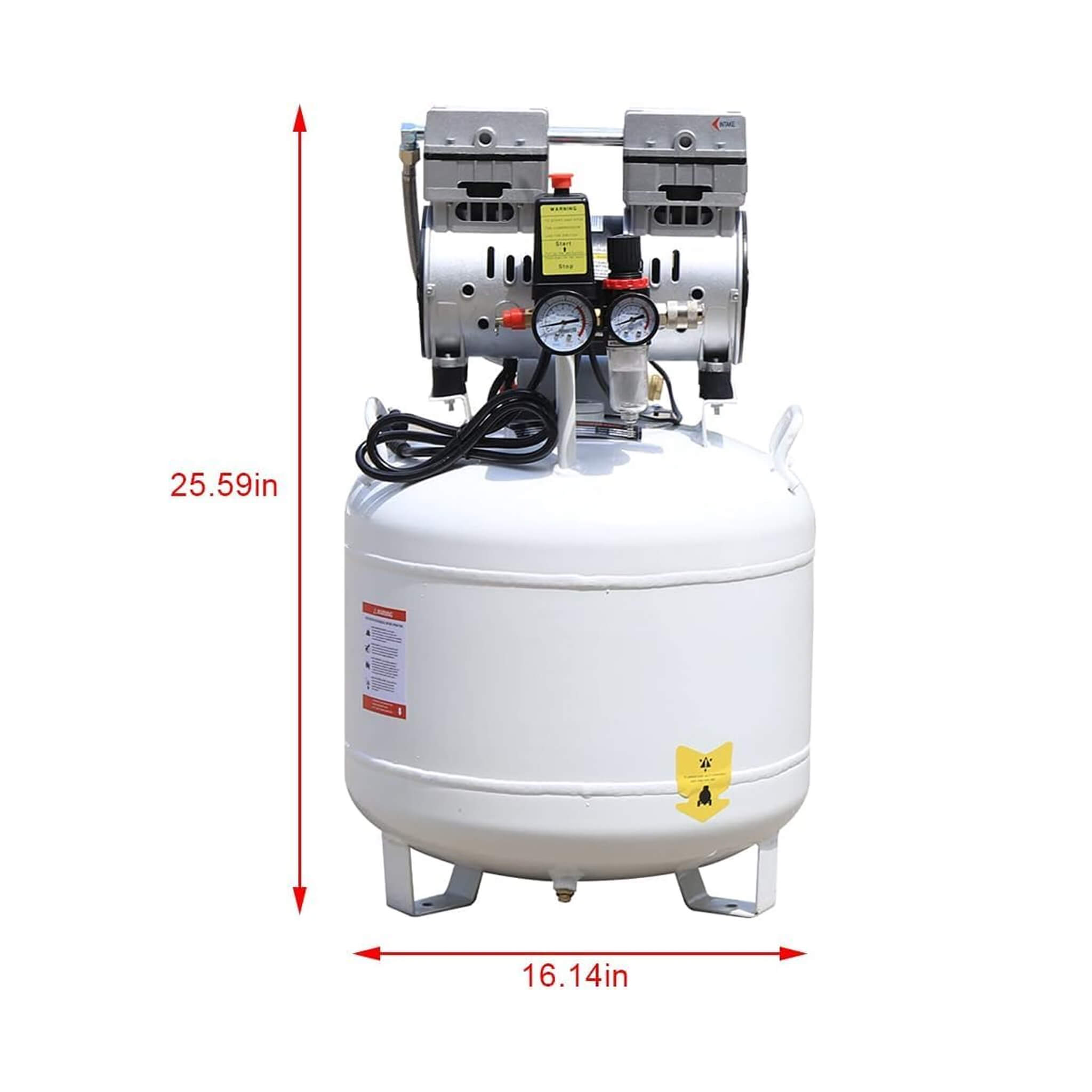 Heavy-Duty 10 Gal Oil-Free Portable Air Compressor (SAK58378)