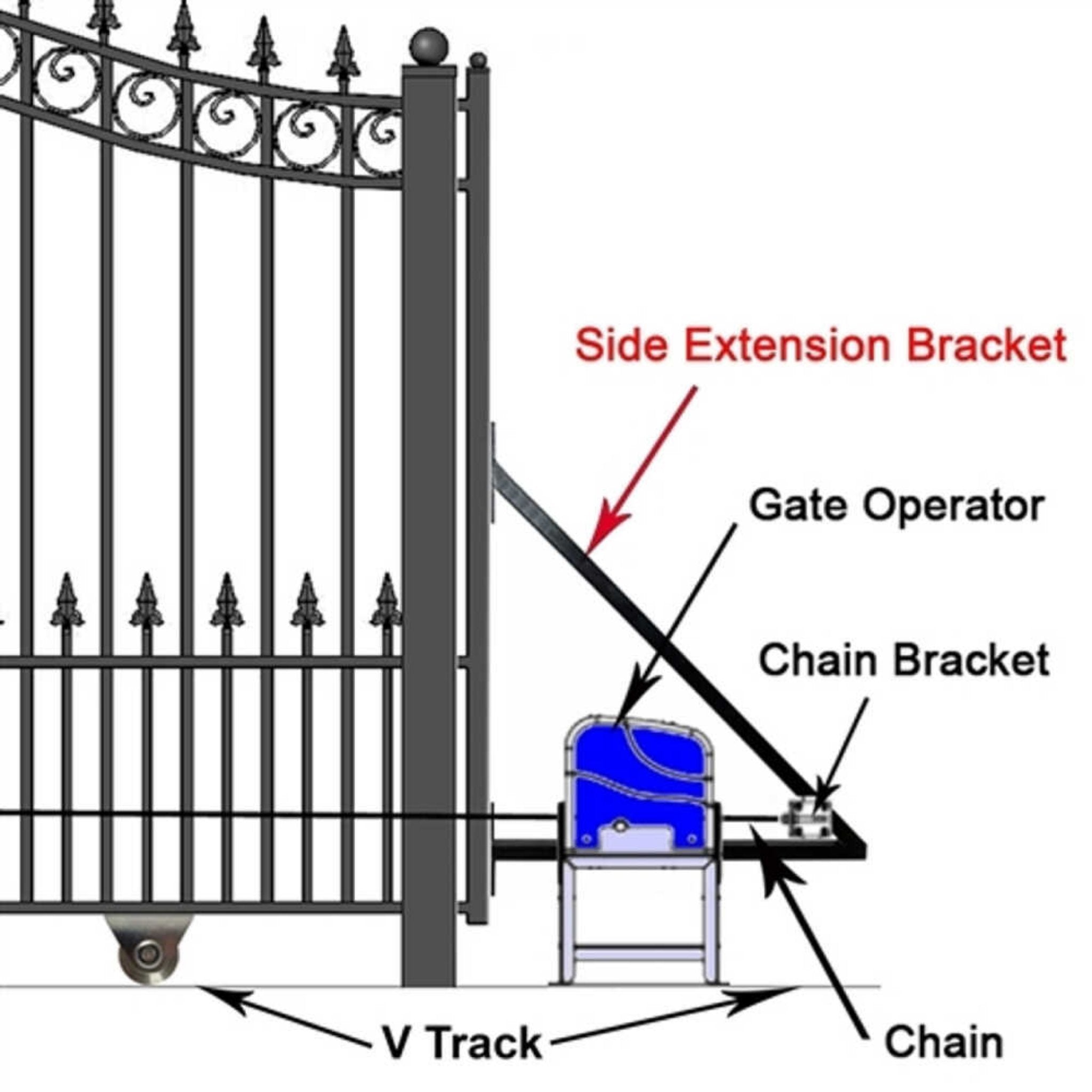 [12-18FT] Heavy-Duty Paris-Style Premium Steel Sliding Driveway Gate (SAK14850)