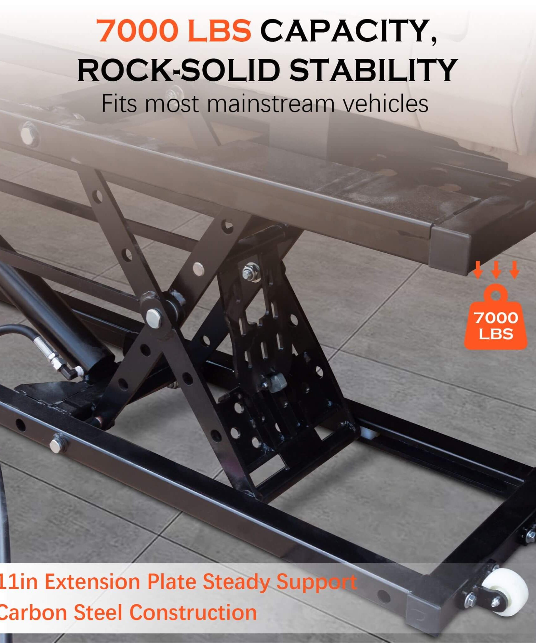 Heavy-Duty Portable 7000 LBS Car Lift Jack With Locking Levels (SAK10574)