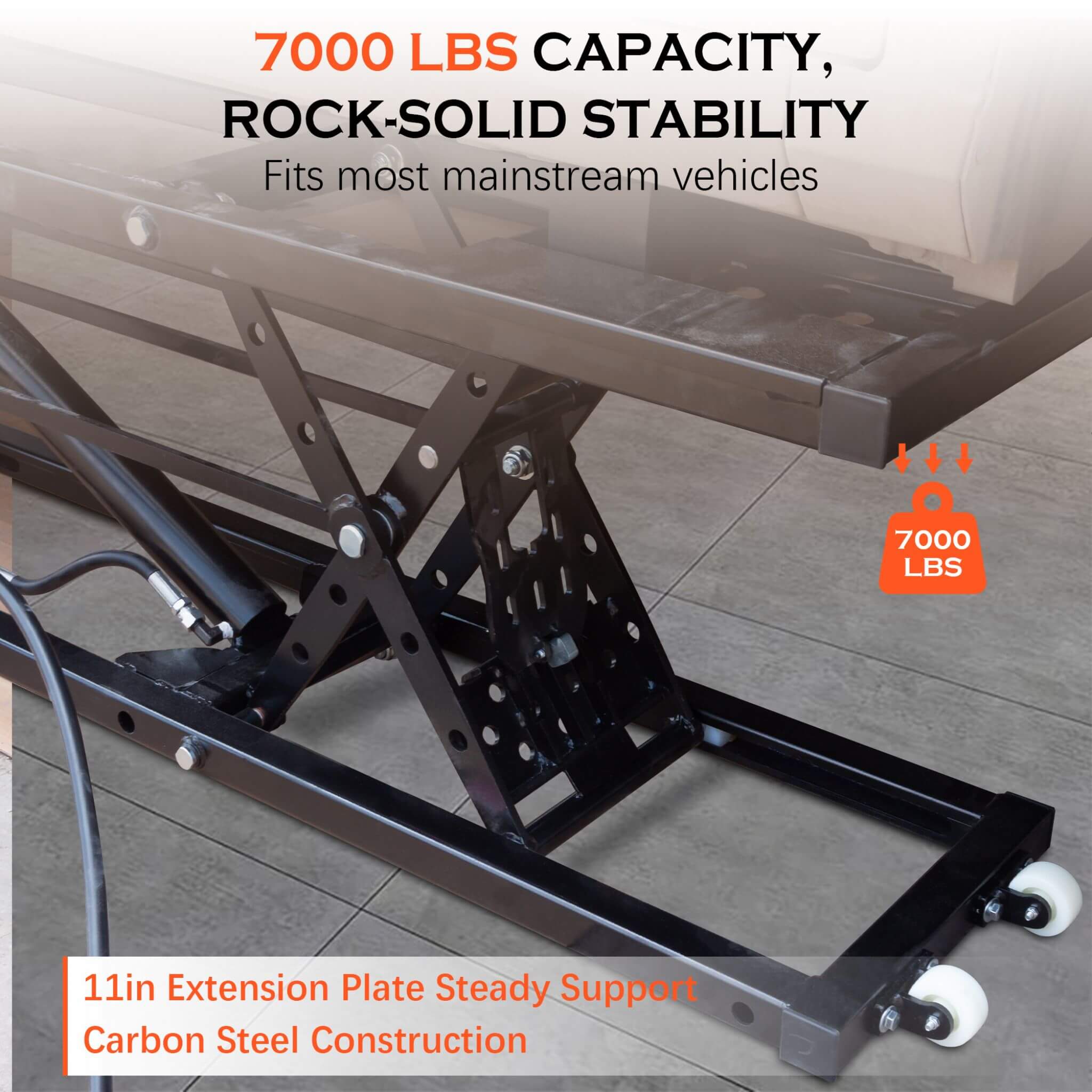 Heavy-Duty Portable 7000 LBS Car Lift Jack With Locking Levels (SAK10574)