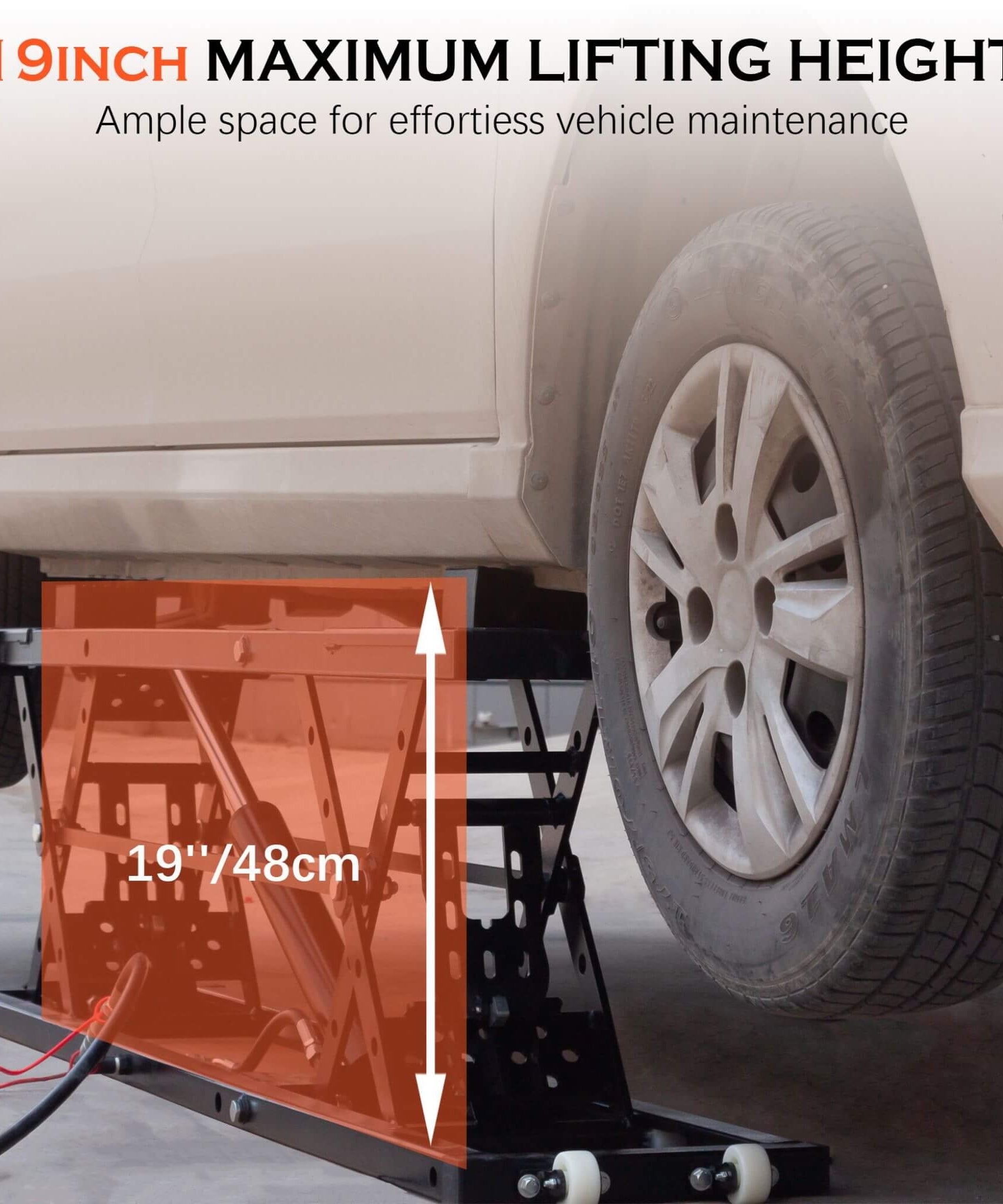 Heavy-Duty Portable 7000 LBS Car Lift Jack With Locking Levels (SAK10574)