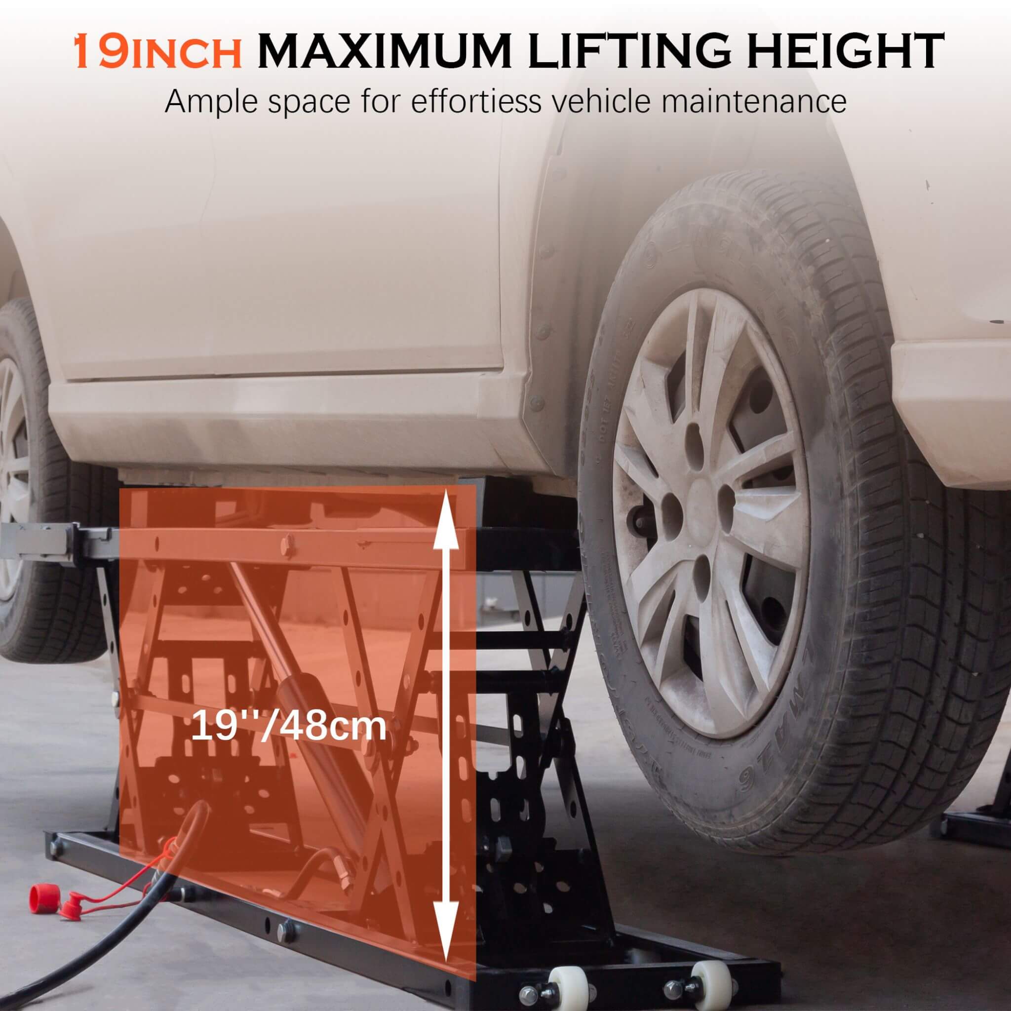 Heavy-Duty Portable 7000 LBS Car Lift Jack With Locking Levels (SAK10574)