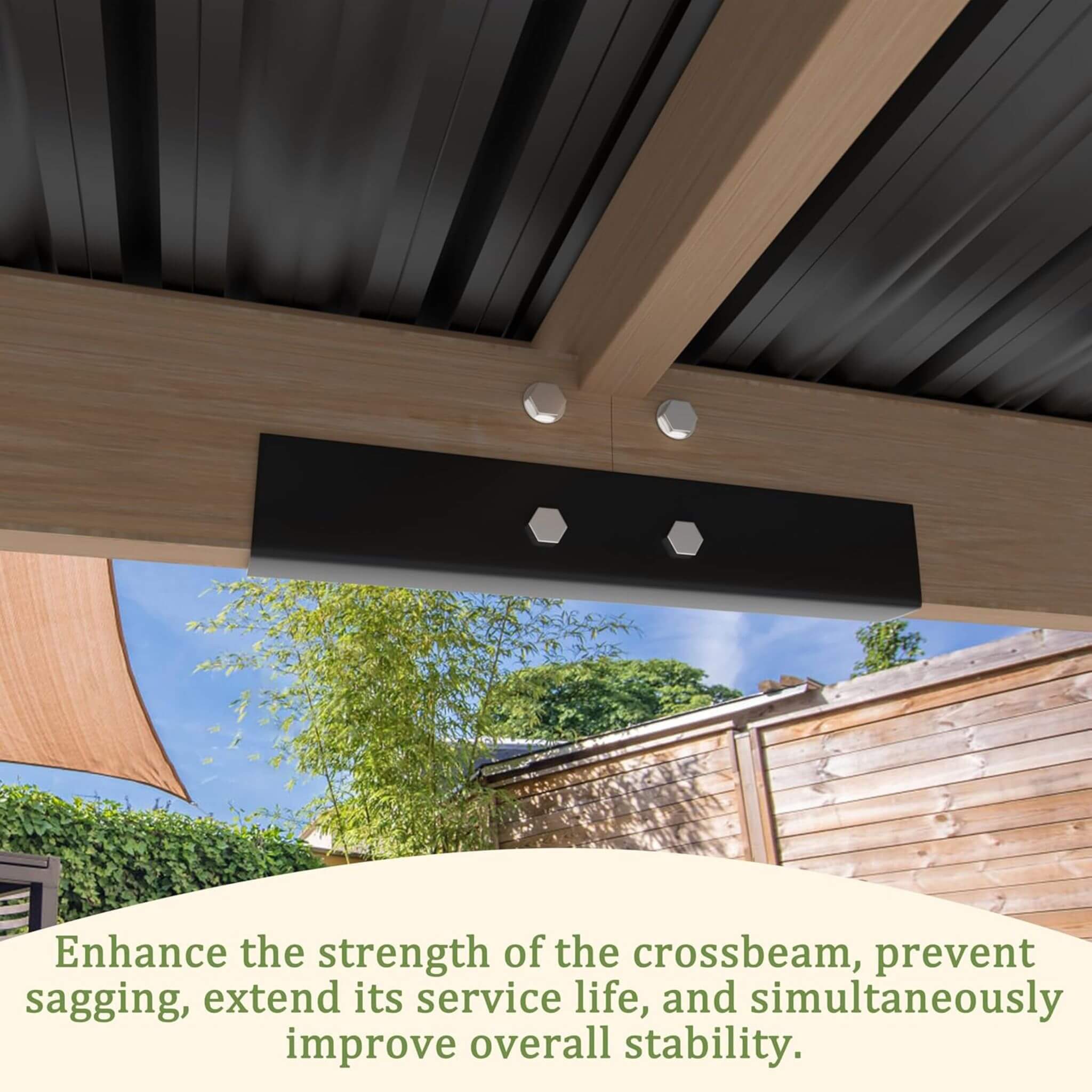 Alora Heavy-Duty Premium Wooden Grill Gazebo With Sloped Metal Roof (SAK61583)