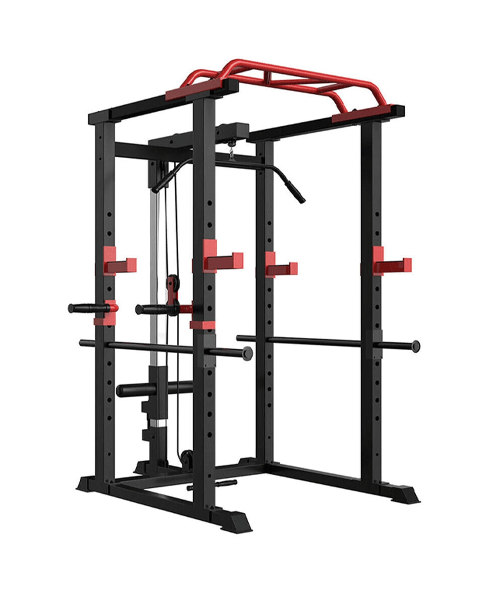 Rovix Heavy-Duty 1000LBS Professional Multi-Function Adjustable Power Cage Rack (SAK98149)