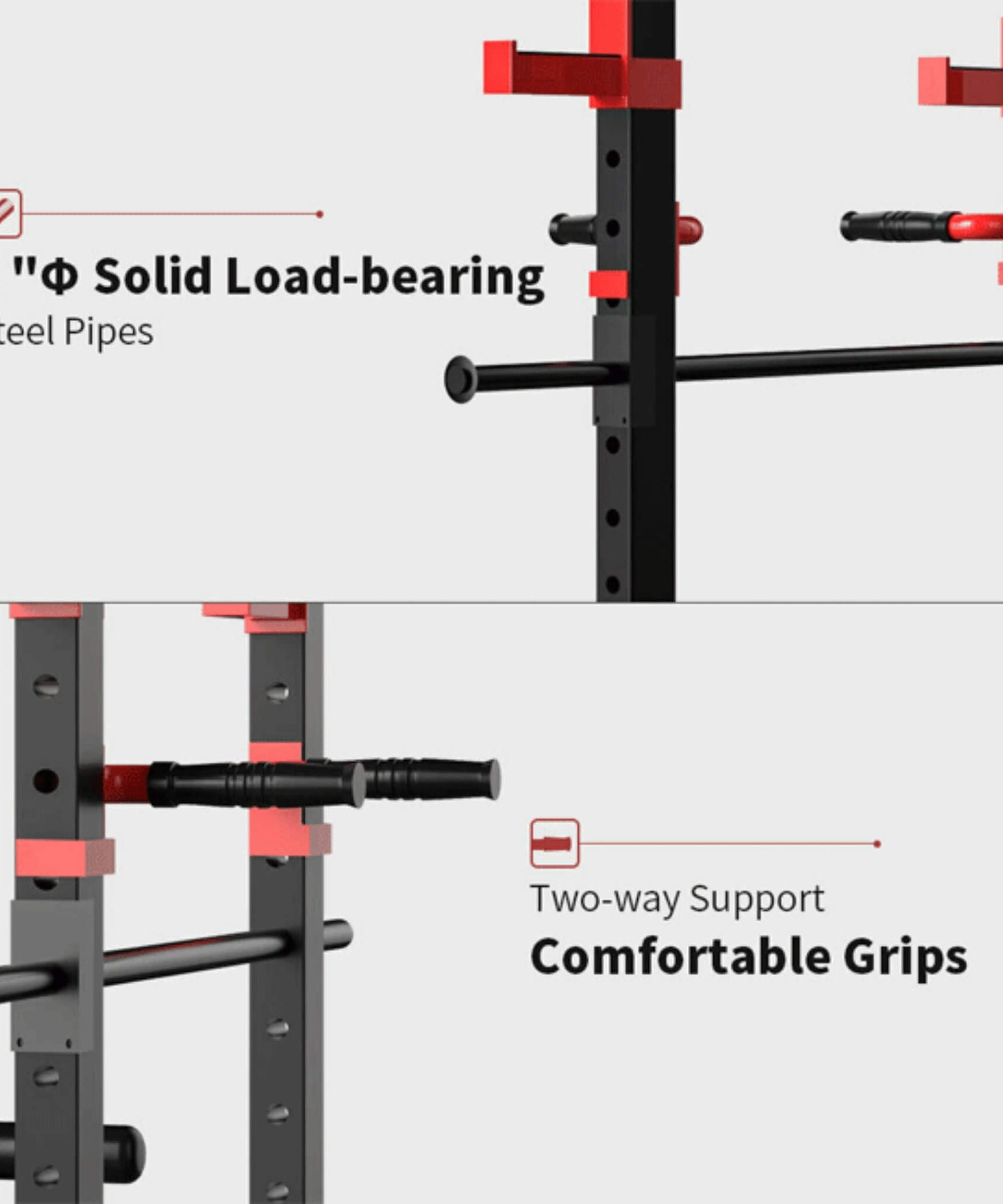 Rovix Heavy-Duty 1000LBS Professional Multi-Function Adjustable Power Cage Rack (SAK98149)