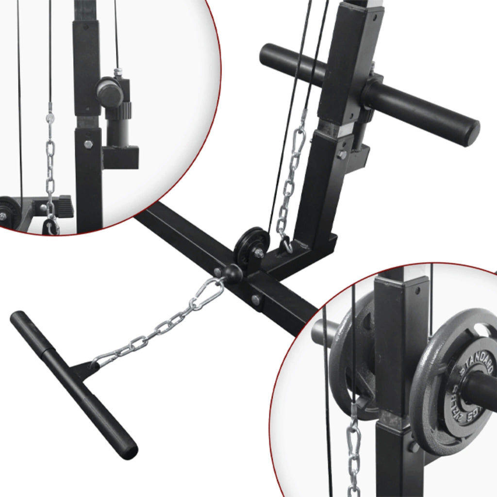 Rovix Heavy-Duty 1000LBS Professional Multi-Function Adjustable Power Cage Rack (SAK98149)