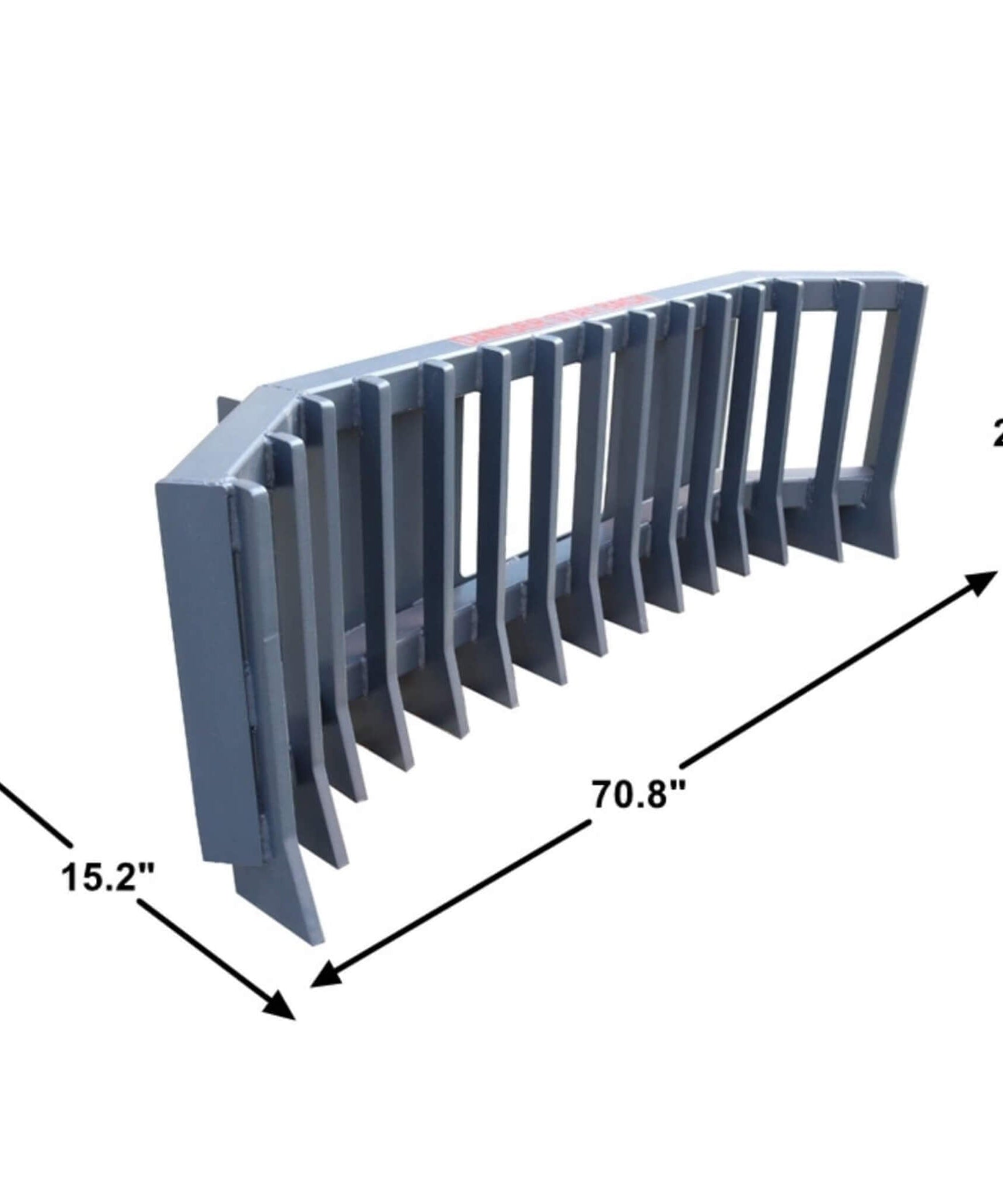 Heavy-Duty Push Stick Rake Skid Steer Attachment With Quick Attach (SAK60185)