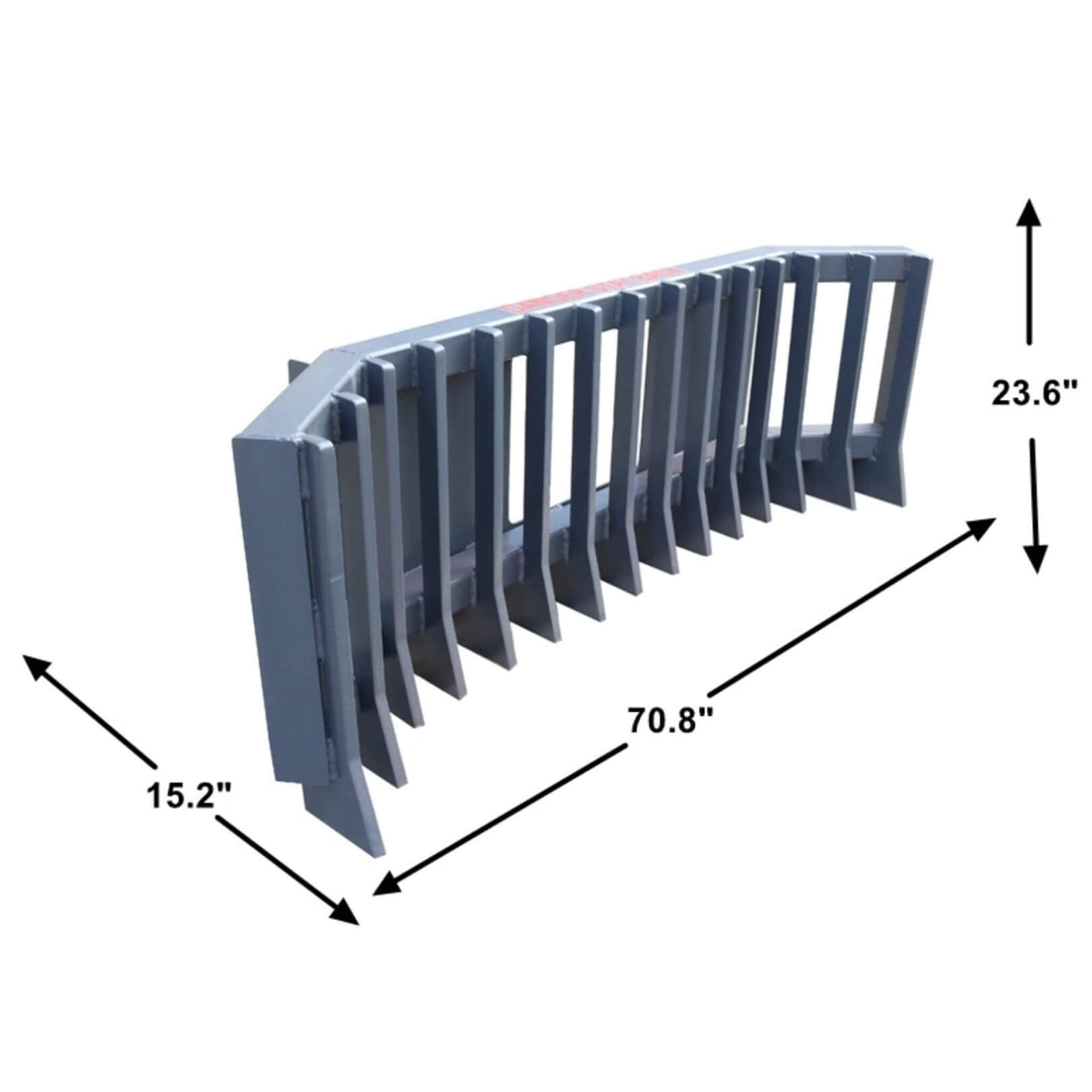 Heavy-Duty Push Stick Rake Skid Steer Attachment With Quick Attach (SAK60185)
