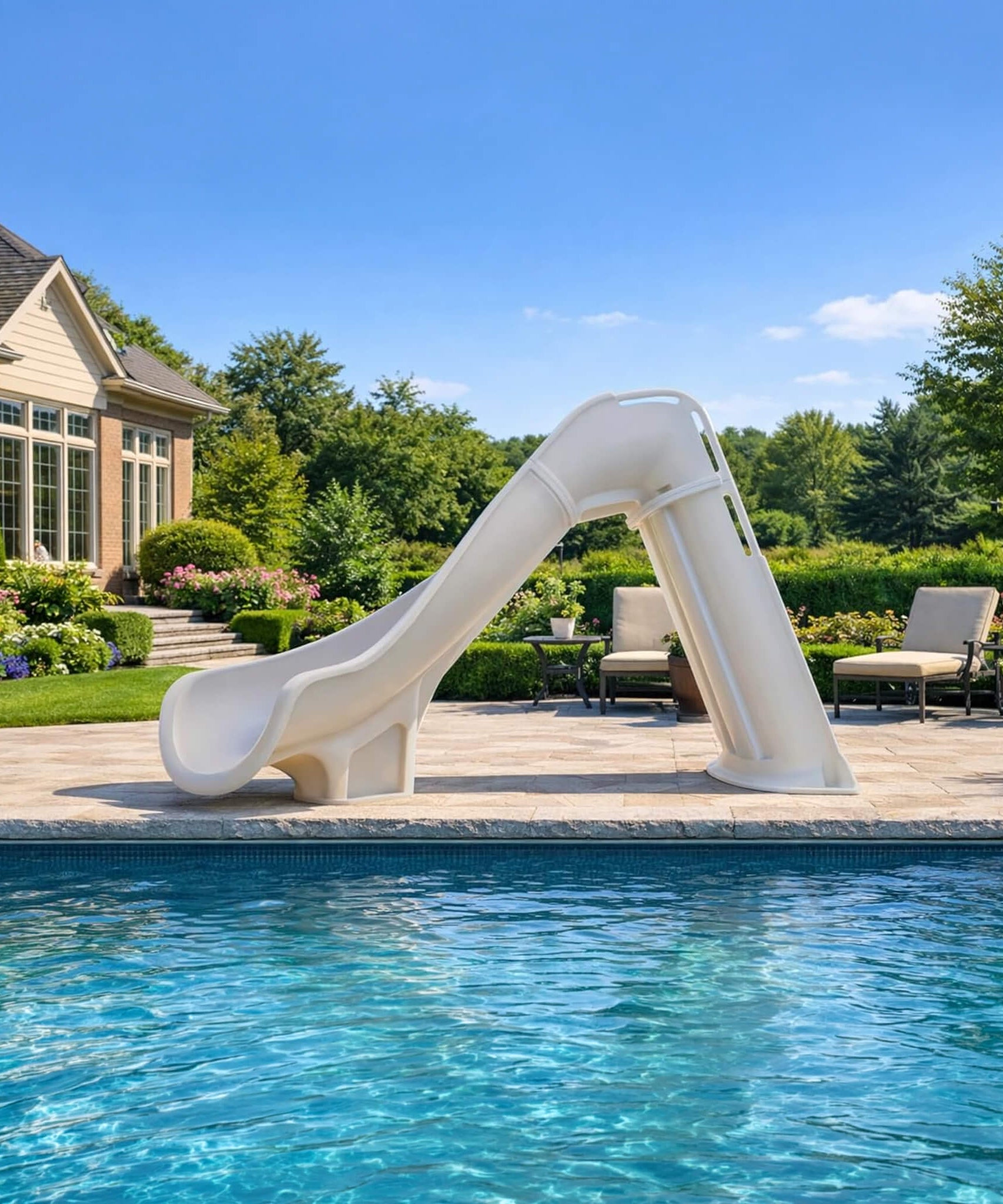 Heavy-Duty Commercial Reinforced Leak-Proof Waterslide With Handrails (SAK93157)