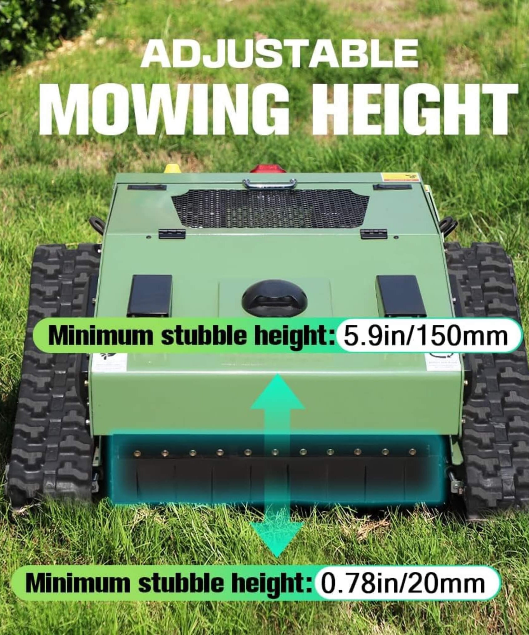 Heavy-Duty Remote-Controlled Industrial-Grade Lawn Mower With 23-Inch Cutting Width (SAK82391)