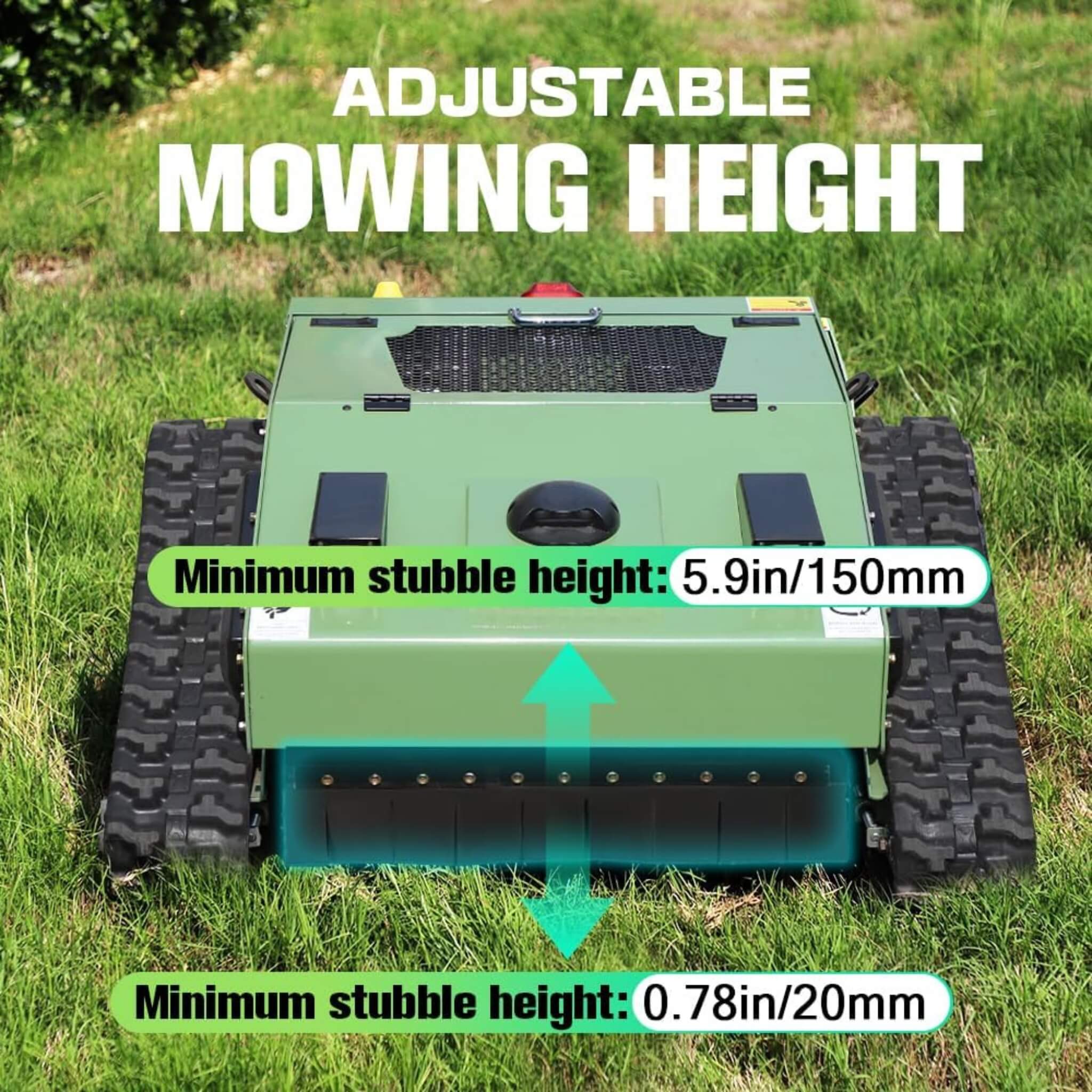 Heavy-Duty Remote-Controlled Industrial-Grade Lawn Mower With 23-Inch Cutting Width (SAK82391)