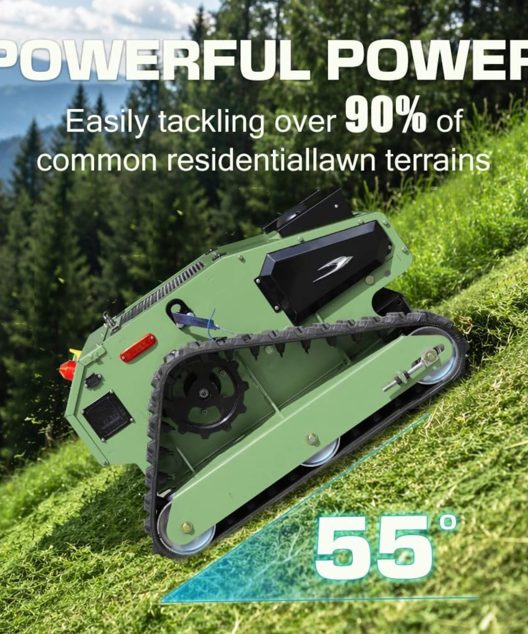 Heavy-Duty Remote-Controlled Industrial-Grade Lawn Mower With 23-Inch Cutting Width (SAK82391)