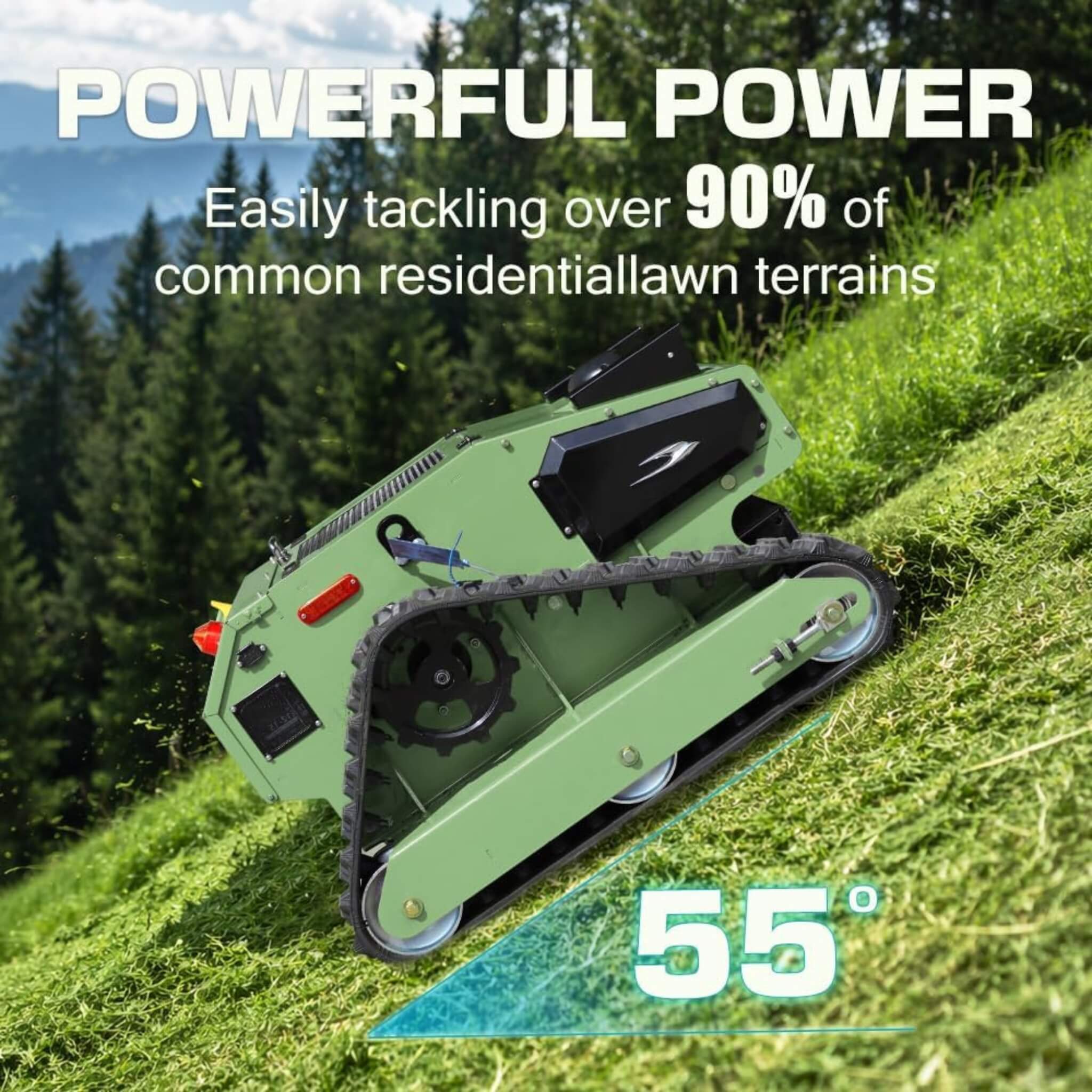 Heavy-Duty Remote-Controlled Industrial-Grade Lawn Mower With 23-Inch Cutting Width (SAK82391)