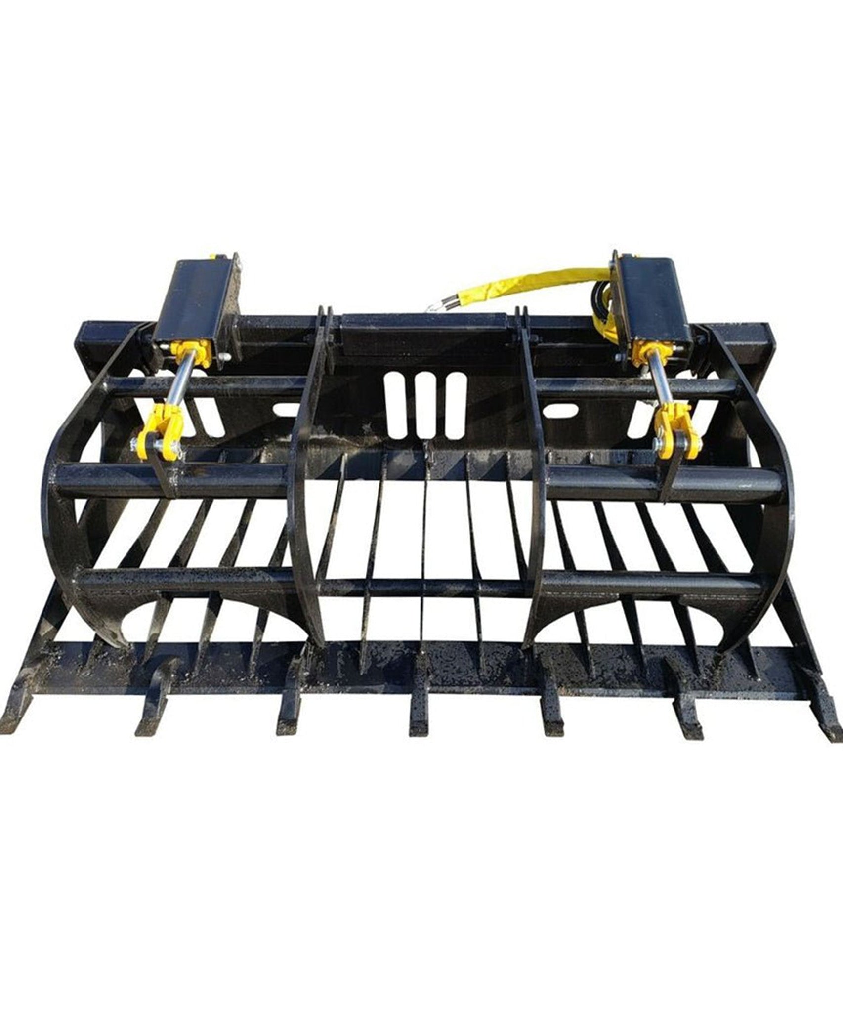 Heavy-Duty Rock Grapple Skidsteer Attachment With Universal Quick Attach, 78-Inch (SAK16483)