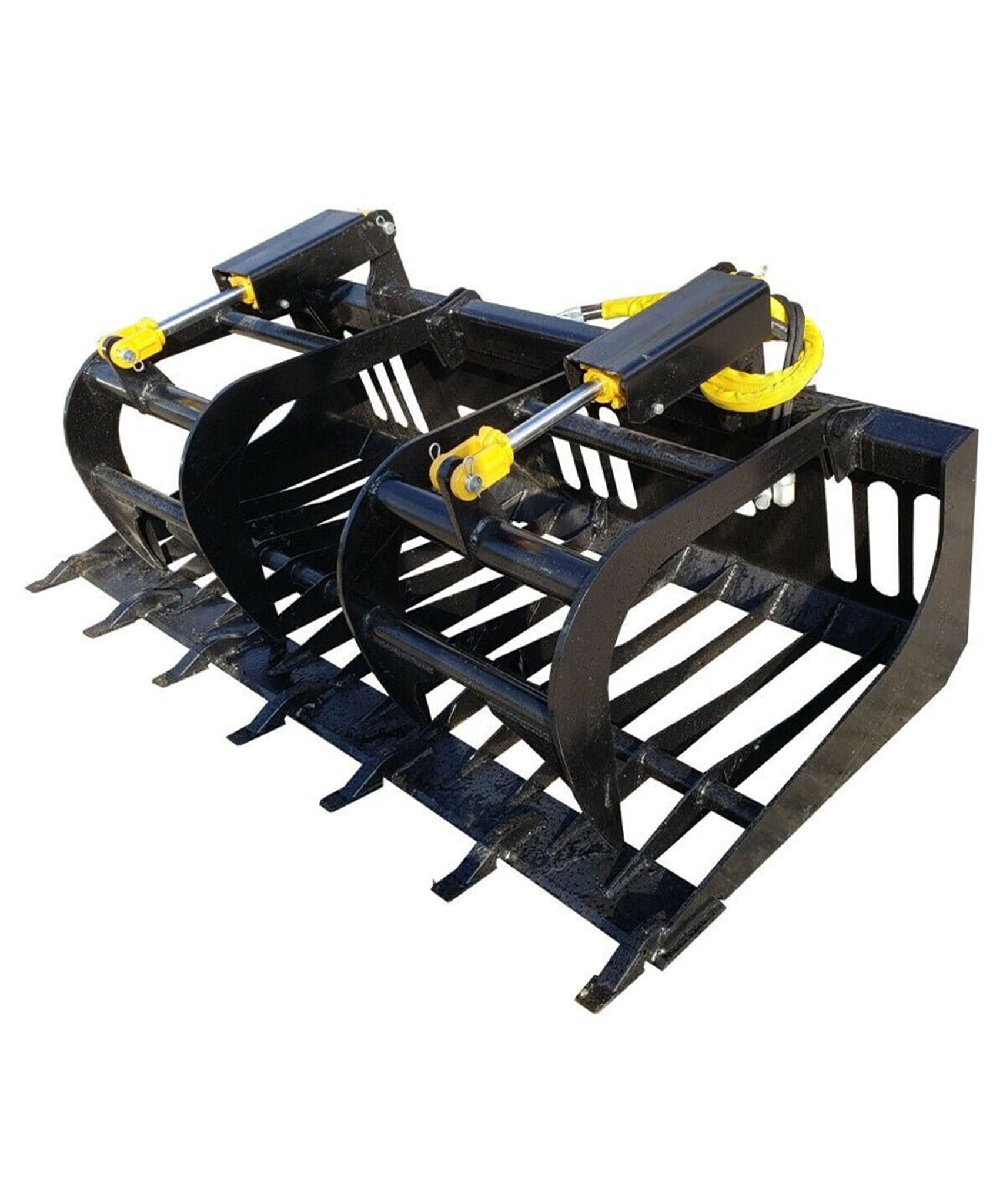 Heavy-Duty Rock Grapple Skidsteer Attachment With Universal Quick Attach, 78-Inch (SAK16483)