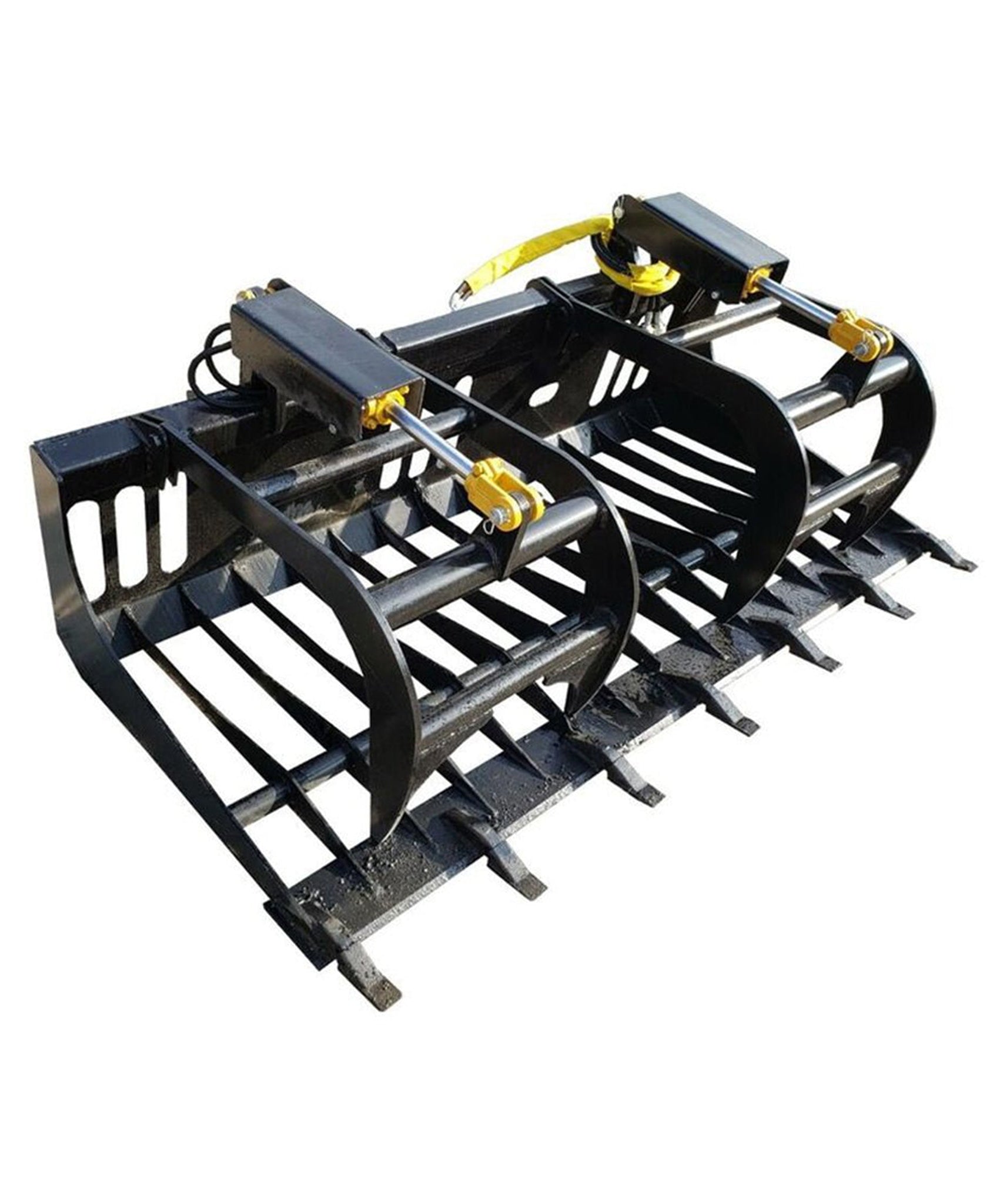 Heavy-Duty Rock Grapple Skidsteer Attachment With Universal Quick Attach, 78-Inch (SAK16483)