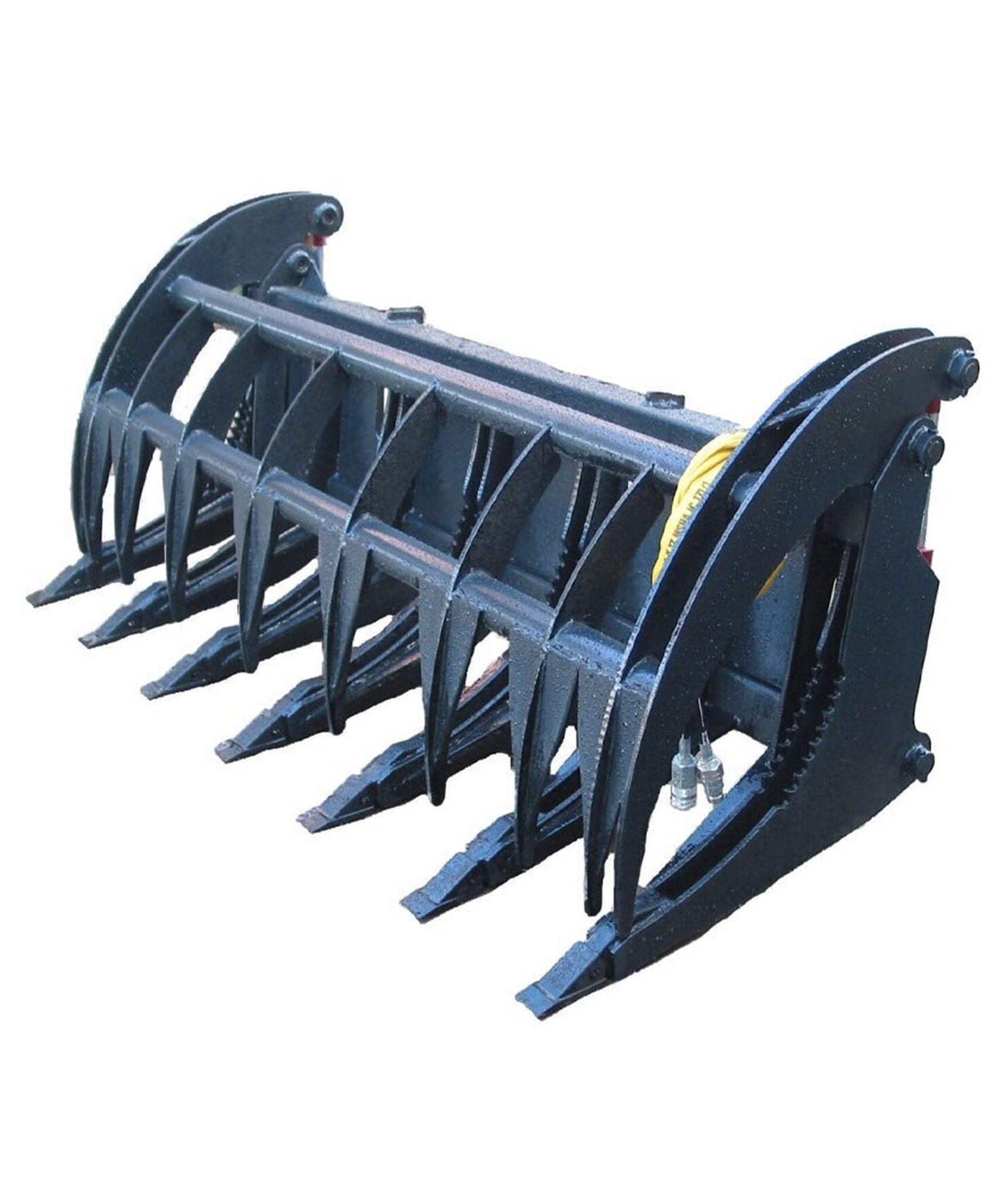 Heavy-Duty 74-Inch Root Rake Grapple Skid Steer Attachment With Teeth (SAK98230)
