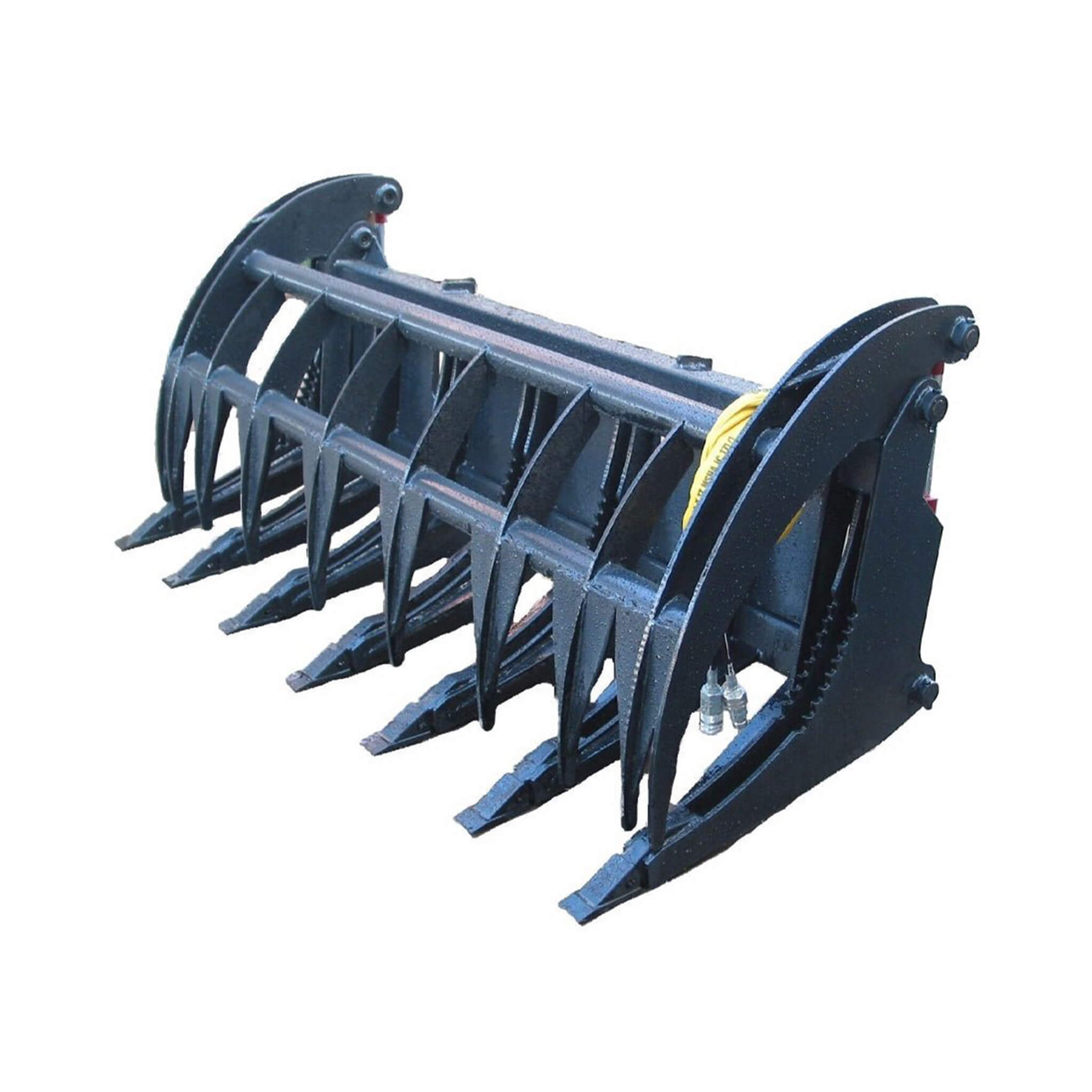 Heavy-Duty 74-Inch Root Rake Grapple Skid Steer Attachment With Teeth (SAK98230)