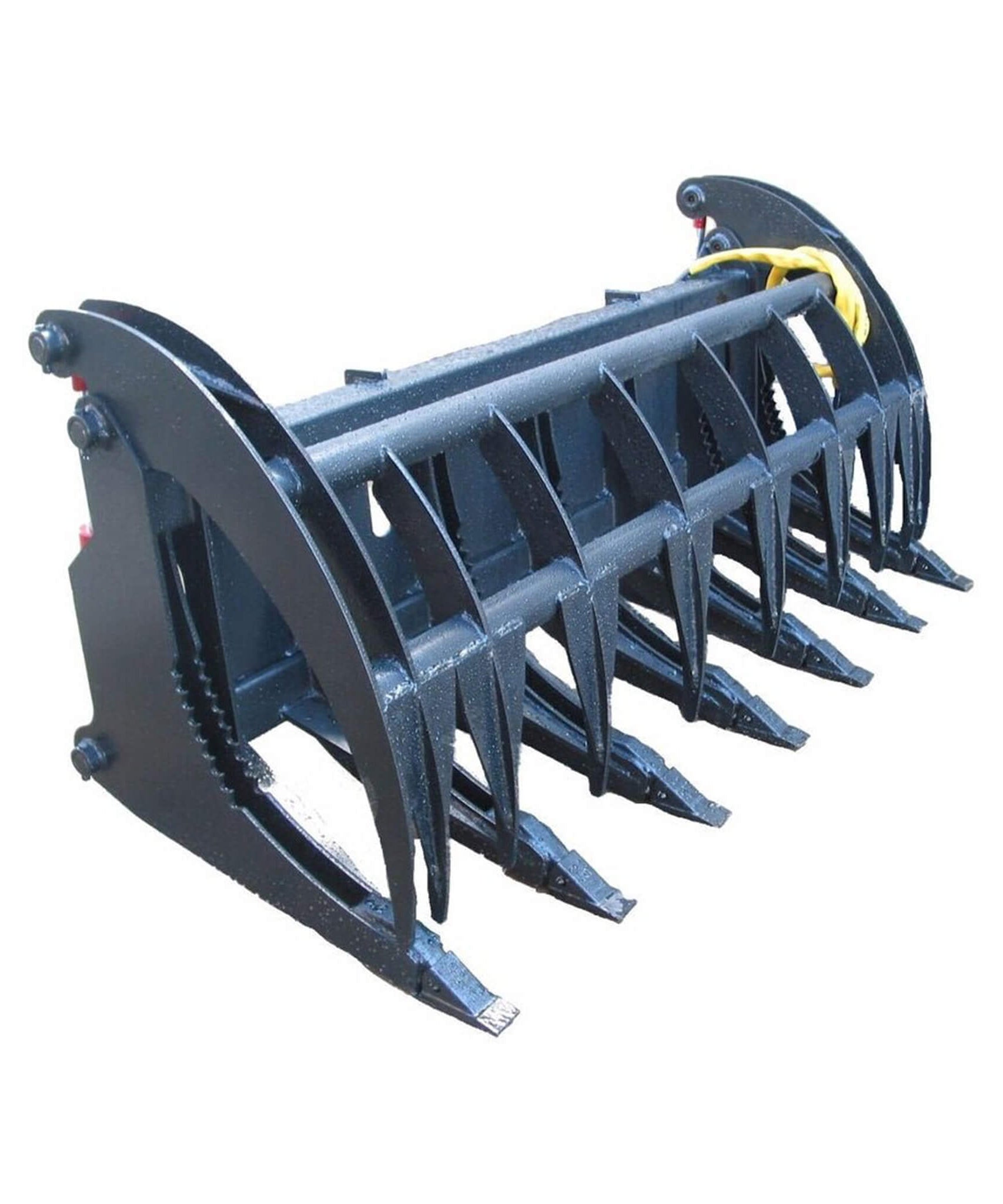 Heavy-Duty 74-Inch Root Rake Grapple Skid Steer Attachment With Teeth (SAK98230)