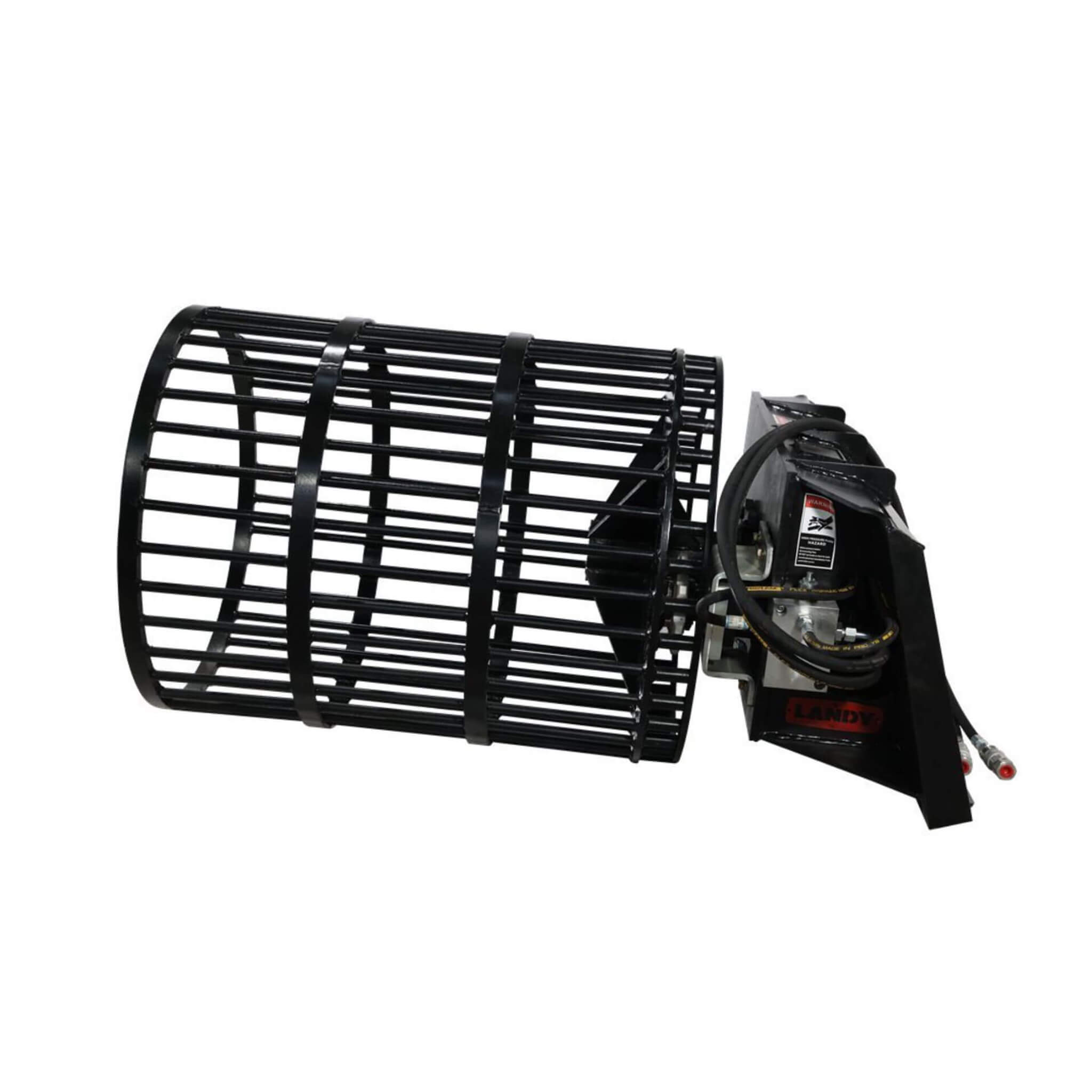 Heavy-Duty Rotary Rock Picker Skid Steer Attachment With 30-Inch Drum (SAK72651)