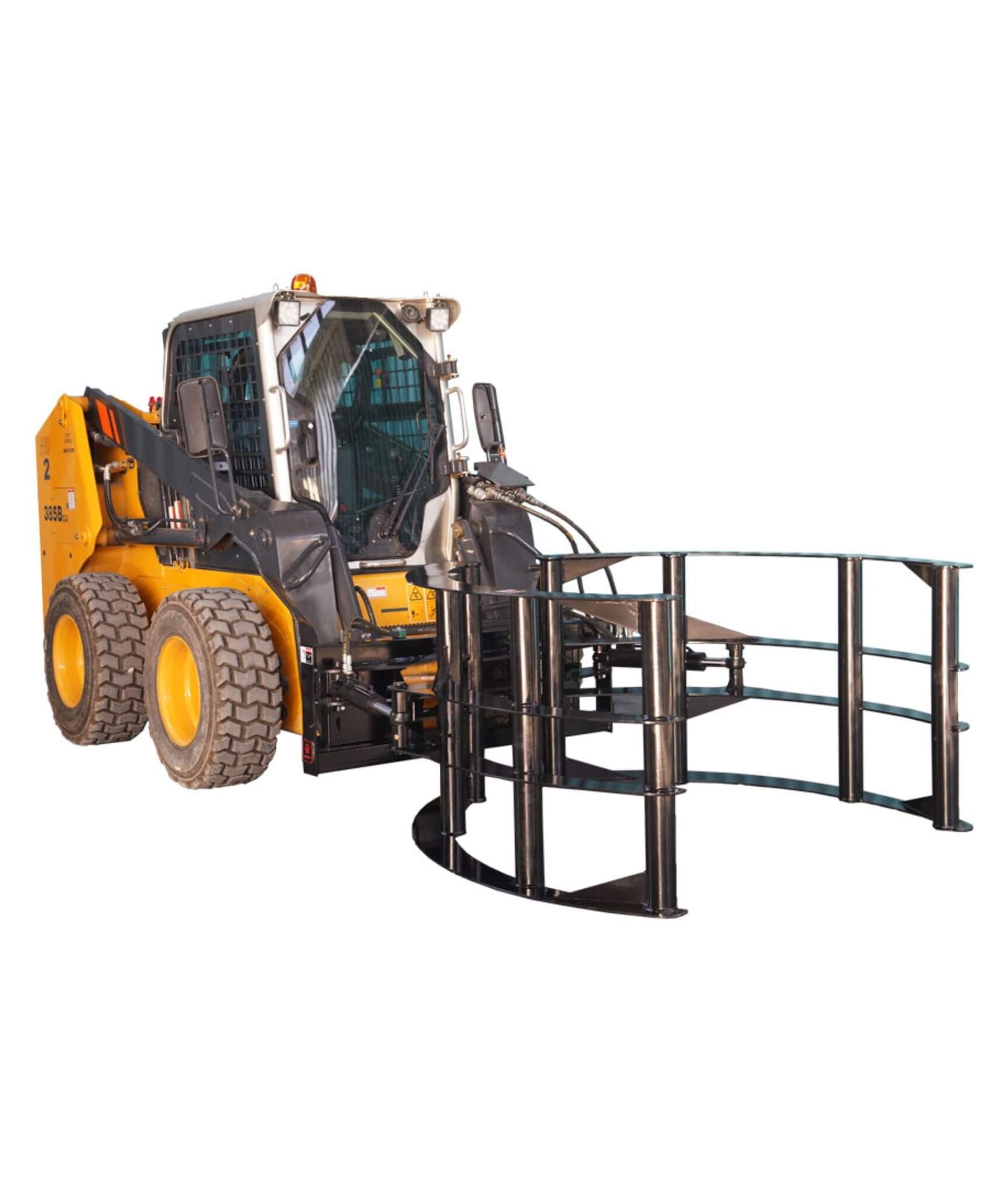 Heavy-Duty Round Hay Bale Grab Skid Steer Attachment (SAK45980)
