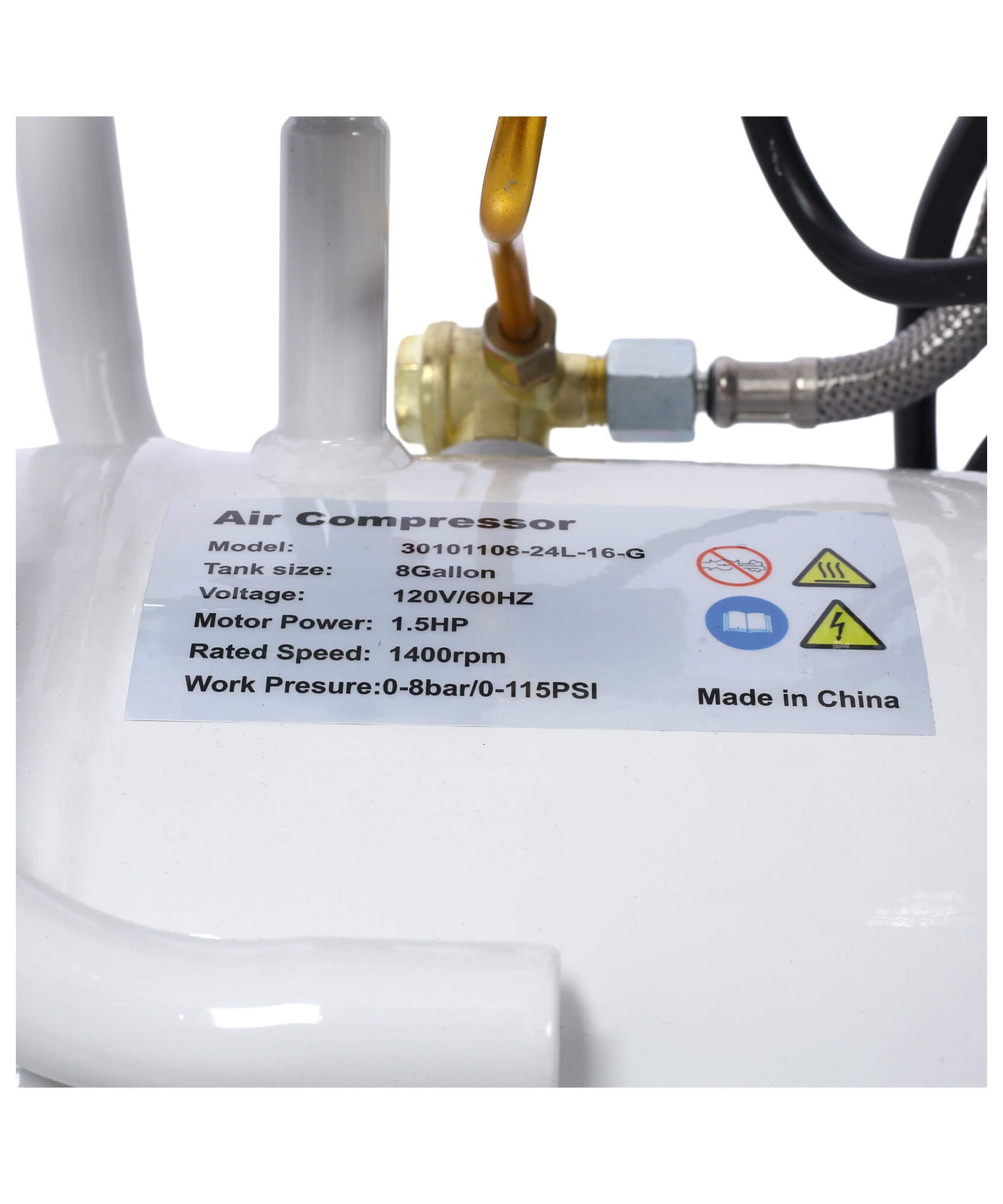 Heavy Duty 1.5/2.5HP Silent Oil-Free Portable Air Compressor With Wheels And Auto Drain (SAK53462)