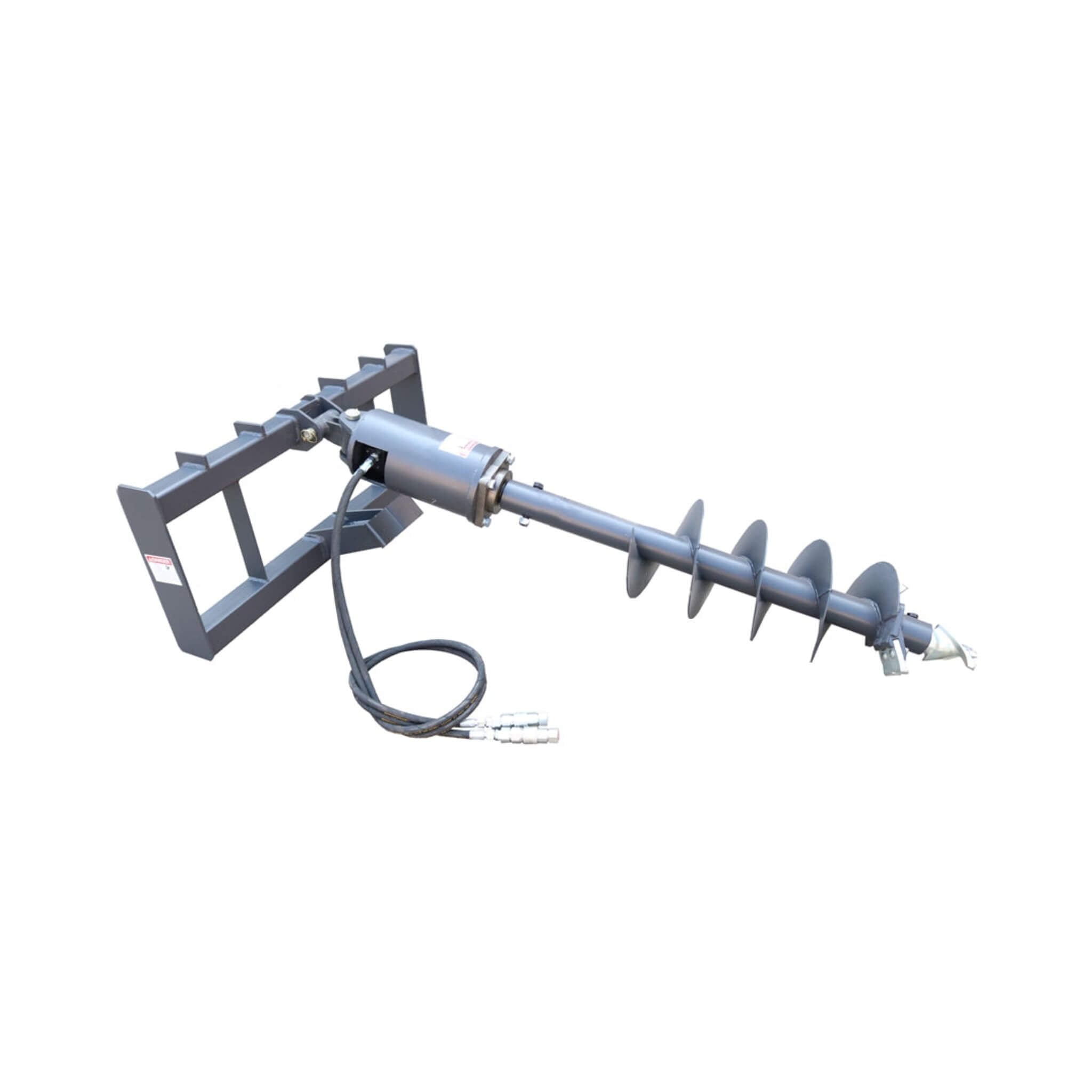 Heavy-Duty Skid Steer Auger Drive Attachment With 12-Inch Post Hole Bit (SAK25169)