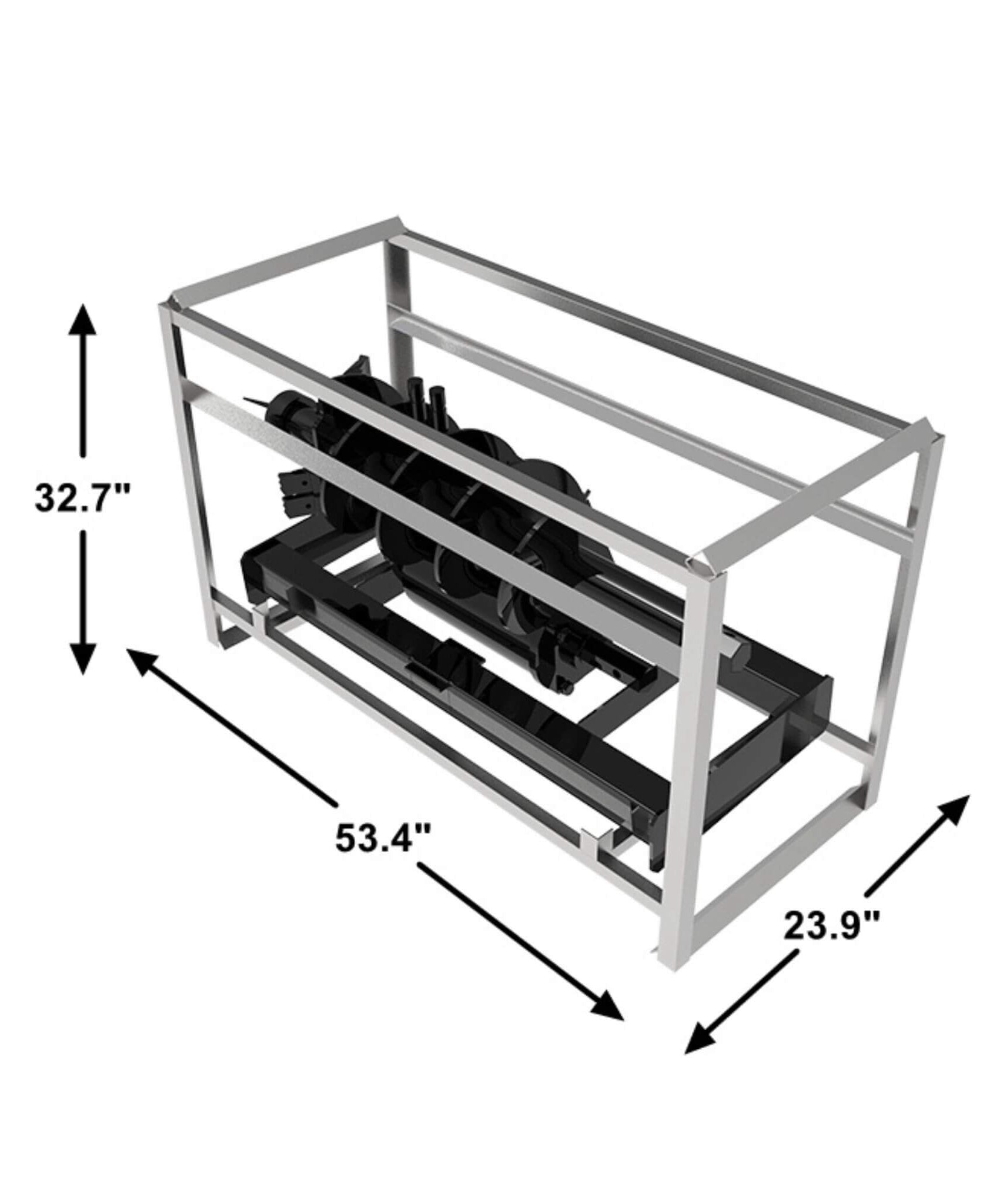 Heavy-Duty Skid Steer Auger Drive Attachment With 12-Inch Post Hole Bit (SAK25169)