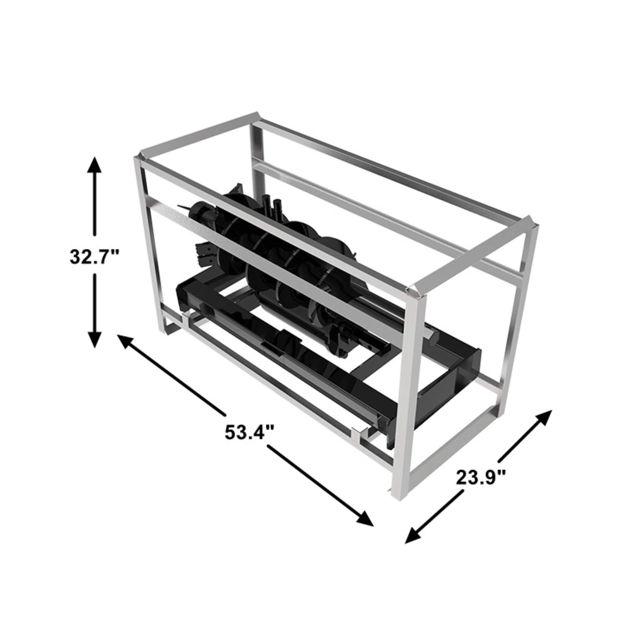 Heavy-Duty Skid Steer Auger Drive Attachment With 12-Inch Post Hole Bit (SAK25169)