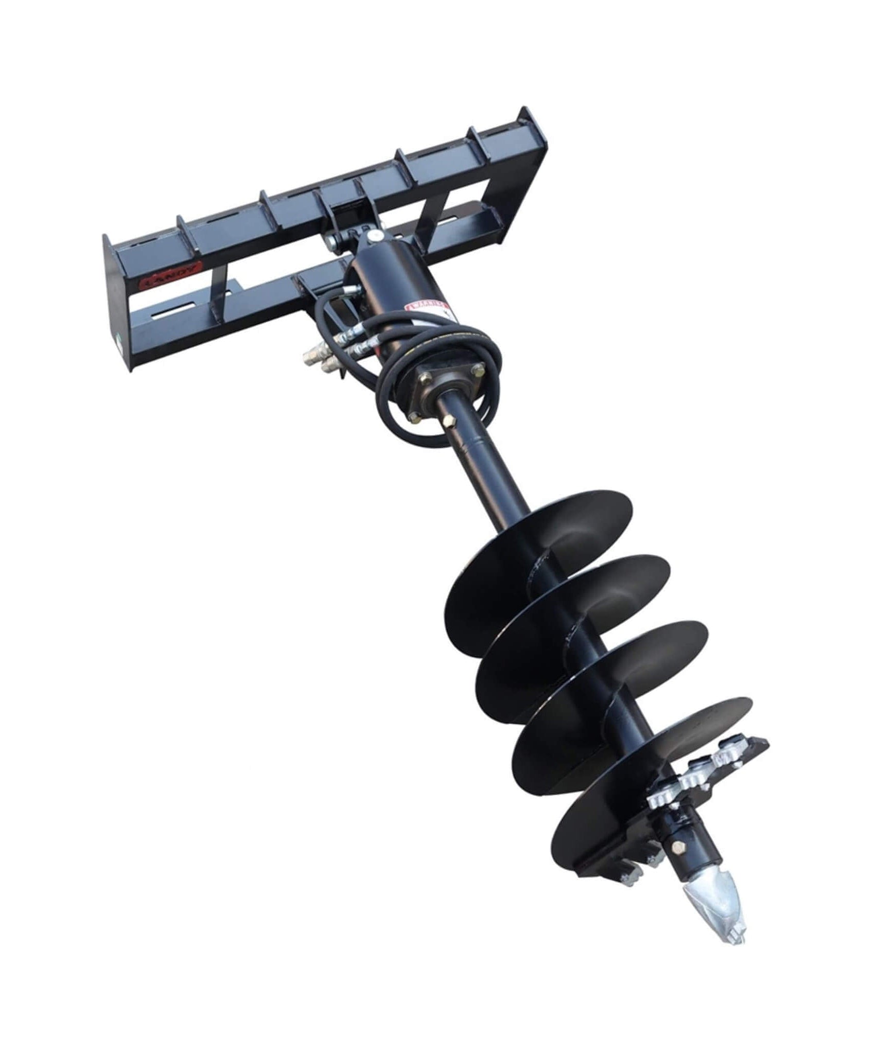 Heavy-Duty Skid Steer Auger Drive Attachment With 12-Inch Post Hole Bit (SAK25169)