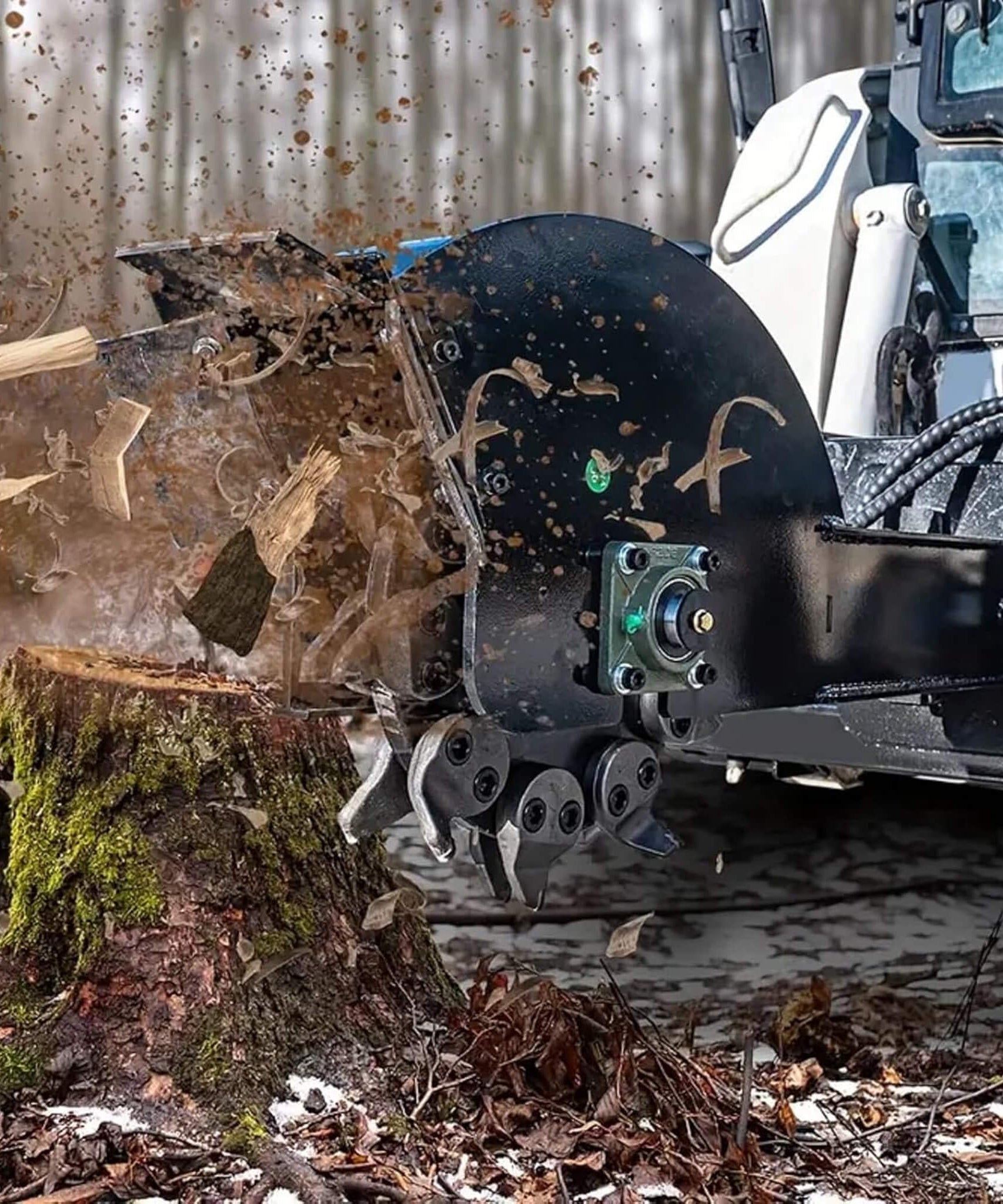 Heavy-Duty Skid Steer Stump Grinder Attachment With High-Speed Cutting Wheel (SAK52096)