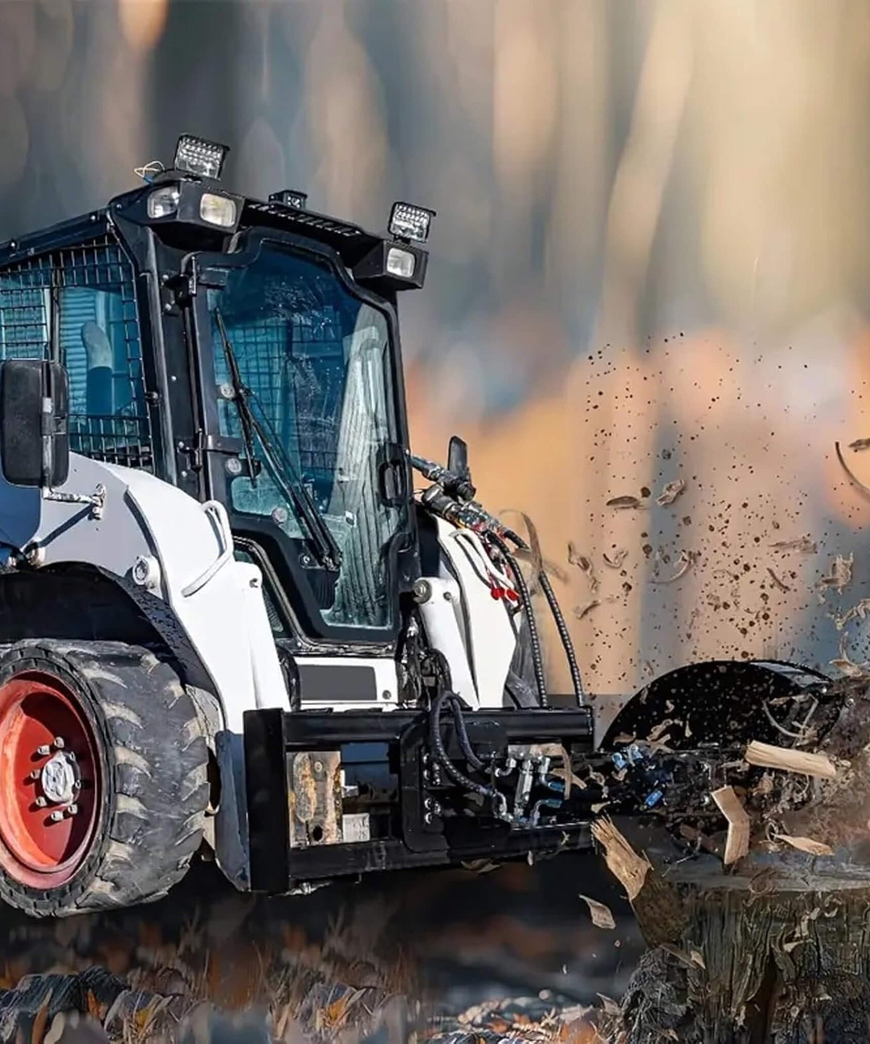 Heavy-Duty Skid Steer Stump Grinder Attachment With High-Speed Cutting Wheel (SAK52096)
