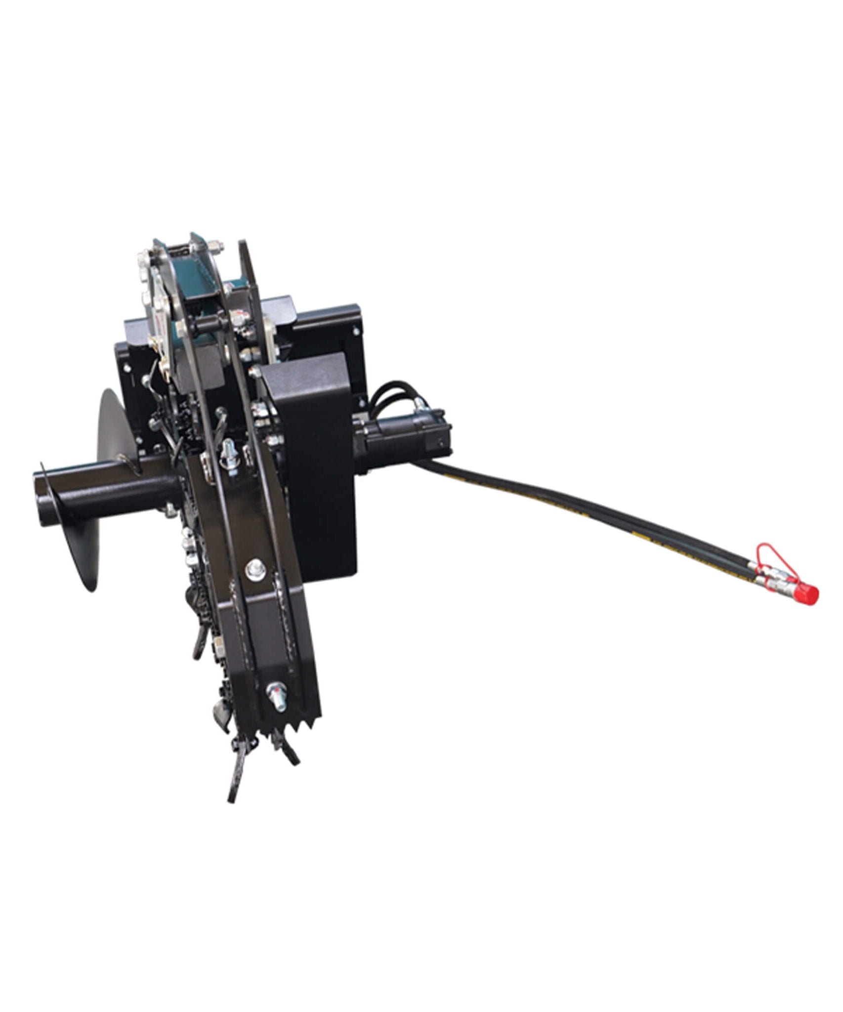 Heavy-Duty Skid Steer Trencher Attachment With With Adjustable Depth Control And Universal Mount Plate (SAK20451)