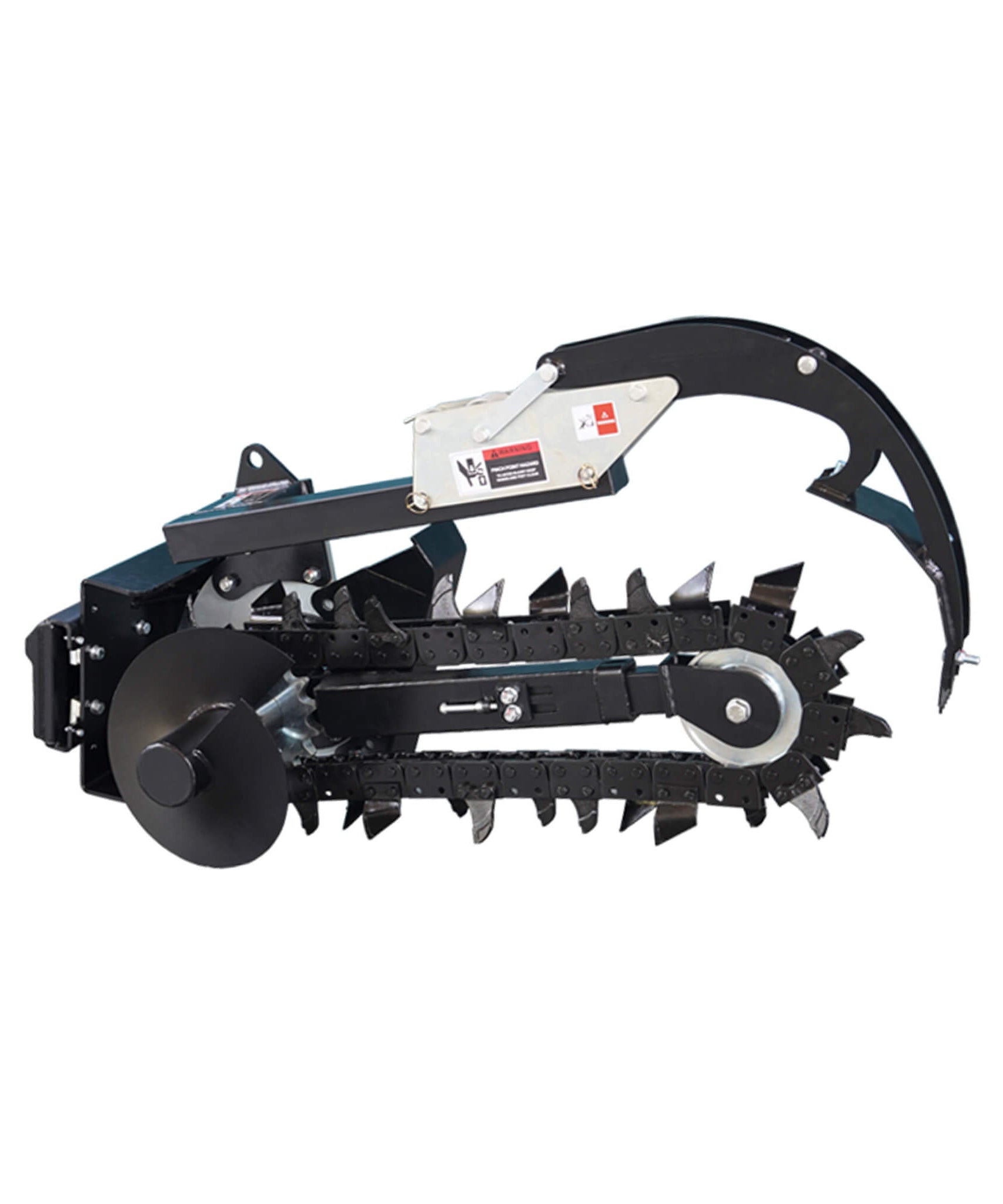 Heavy-Duty Skid Steer Trencher Attachment With With Adjustable Depth Control And Universal Mount Plate (SAK20451)