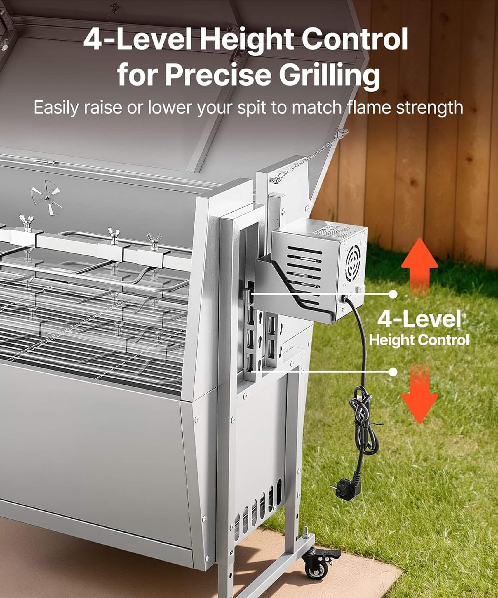 Heavy-Duty Spit Roaster Rotisserie BBQ Grill For Pig, Lamb And Chicken (SAK59286)
