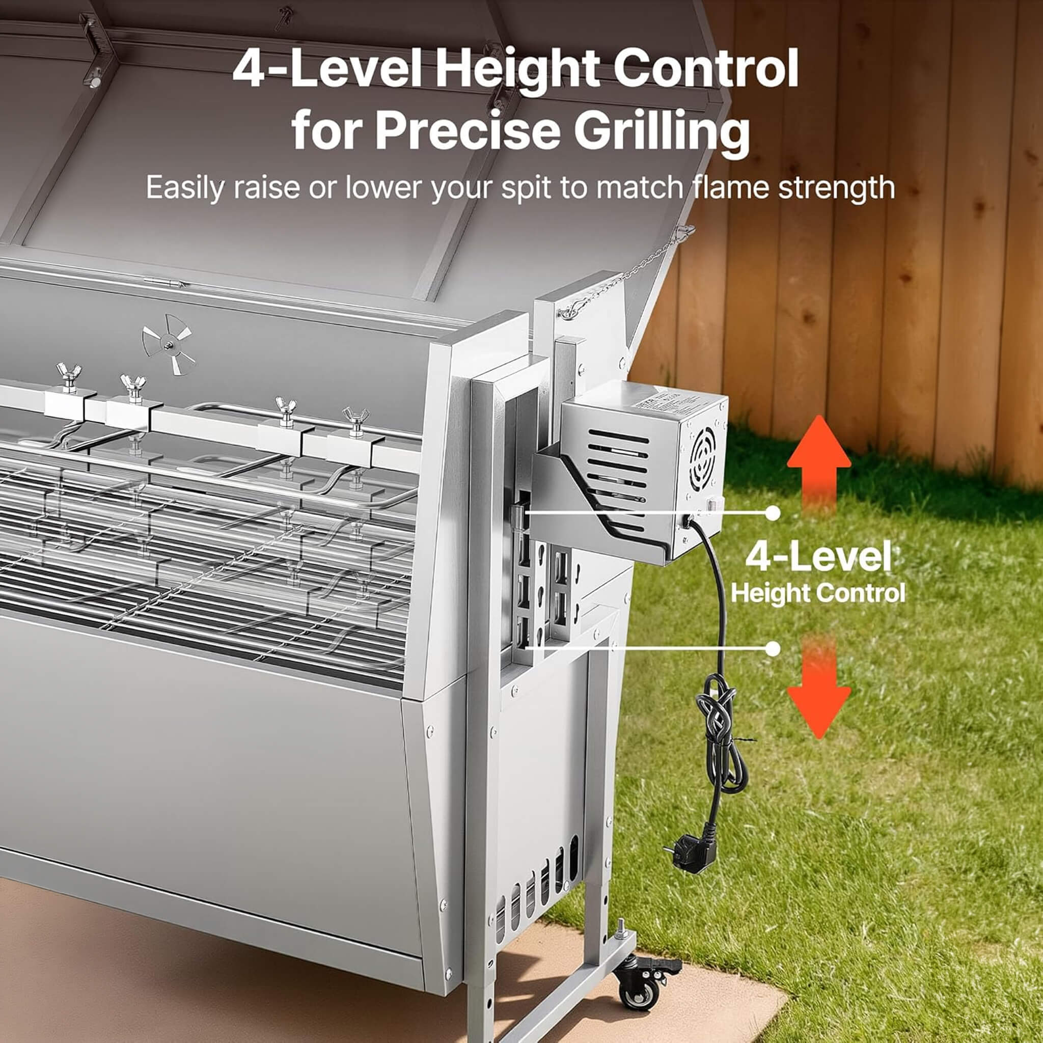 Heavy-Duty Spit Roaster Rotisserie BBQ Grill For Pig, Lamb And Chicken (SAK59286)