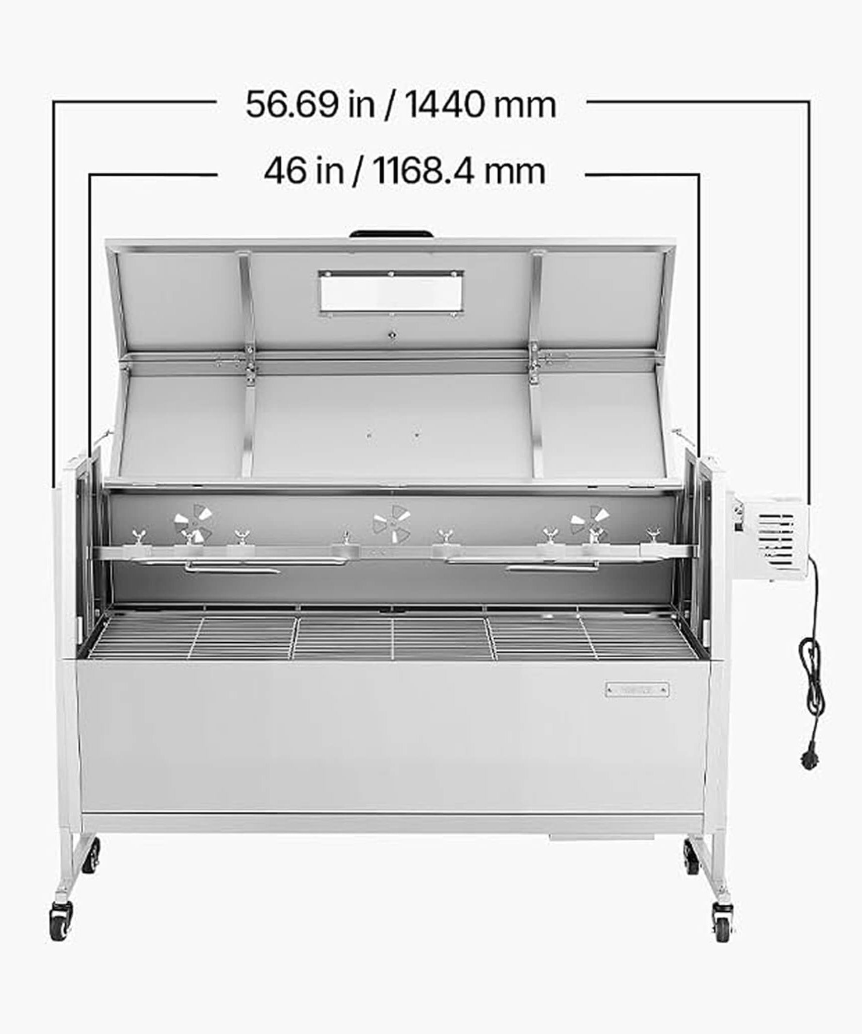 Heavy-Duty Spit Roaster Rotisserie BBQ Grill For Pig, Lamb And Chicken (SAK59286)