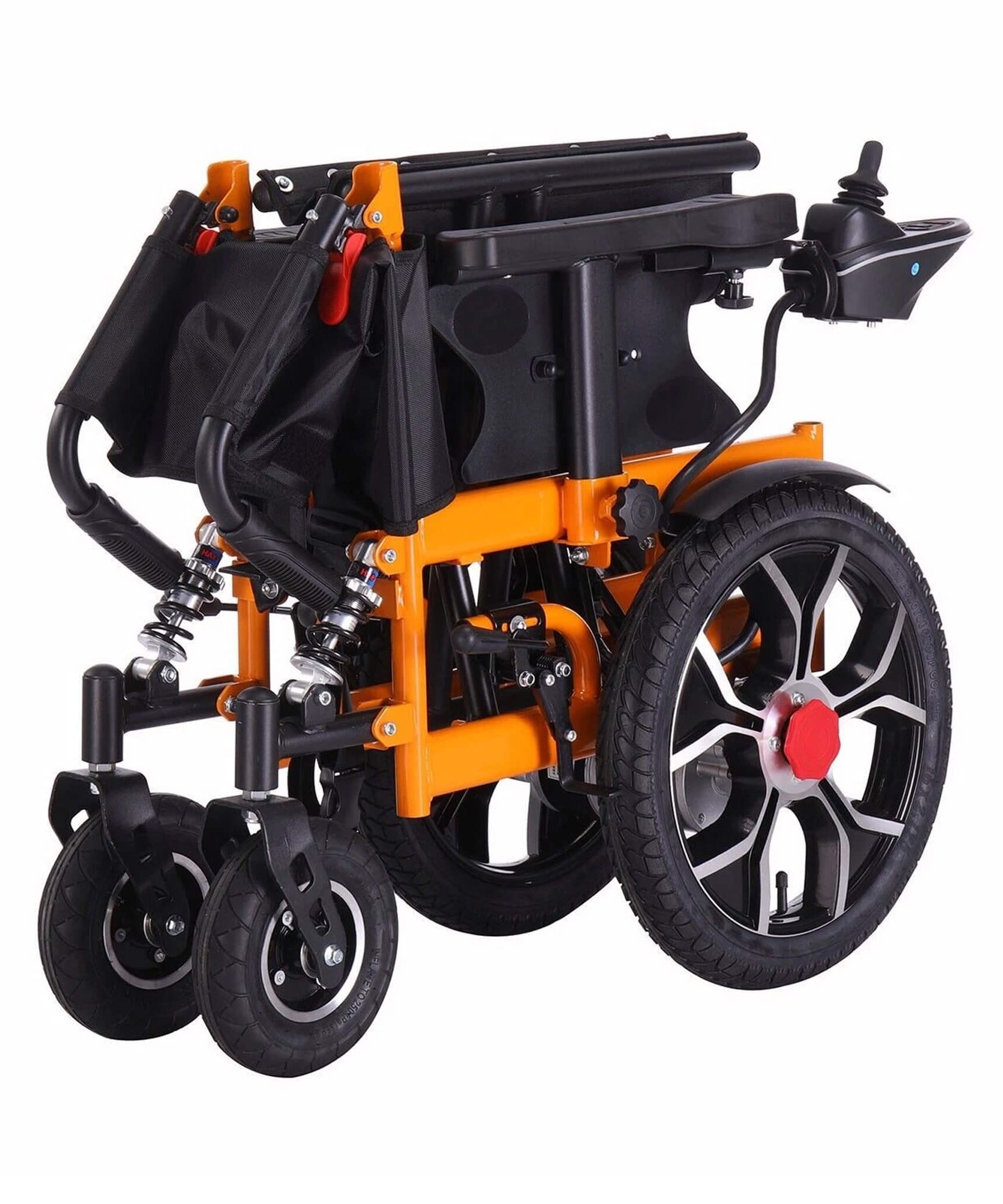 Motivo Heavy-Duty Ultralight All-Terrain Electric Airplane-Approved Foldable Wheelchair, 300LBS (SAK63147)