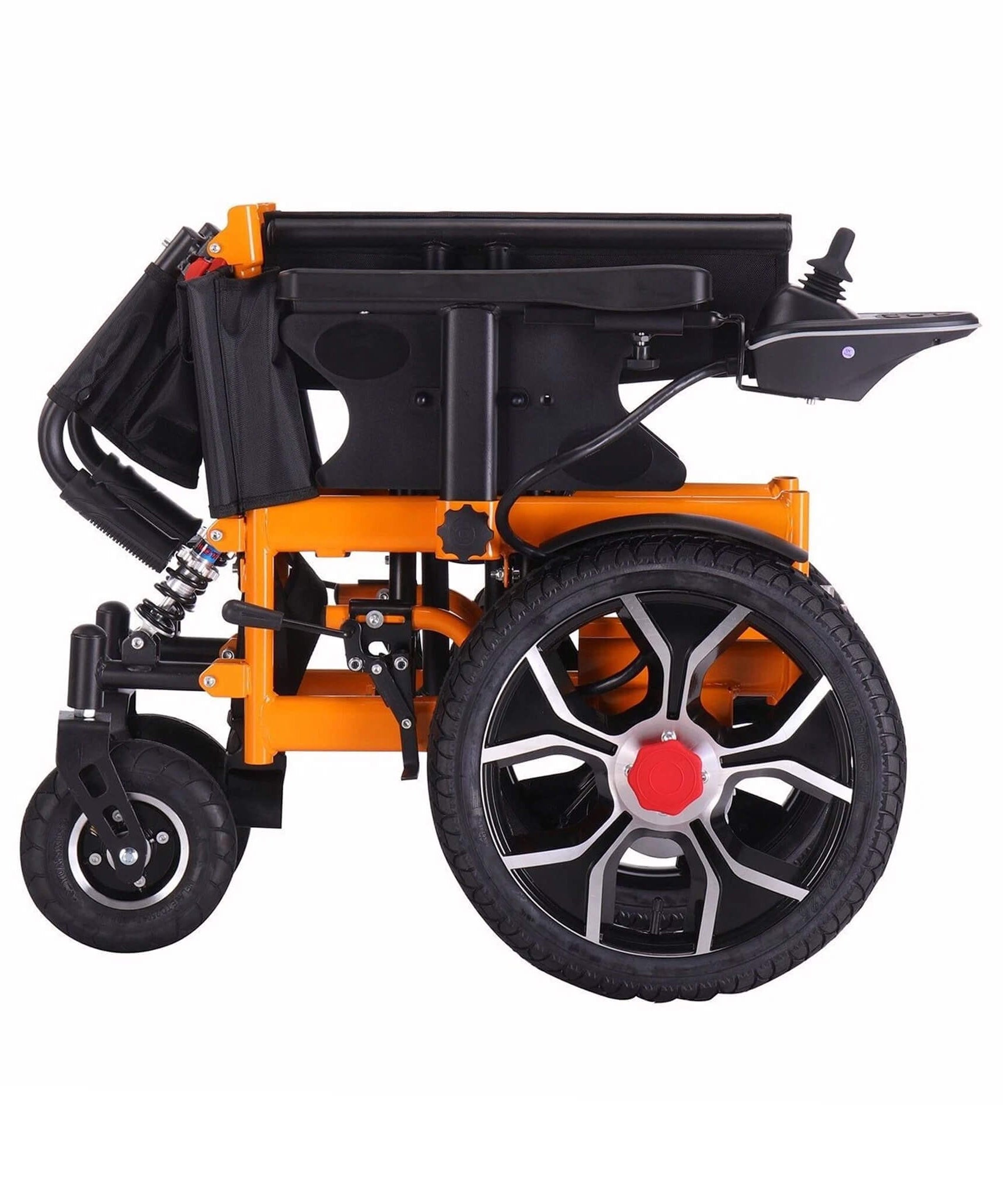 Motivo Heavy-Duty Ultralight All-Terrain Electric Airplane-Approved Foldable Wheelchair, 300LBS (SAK63147)