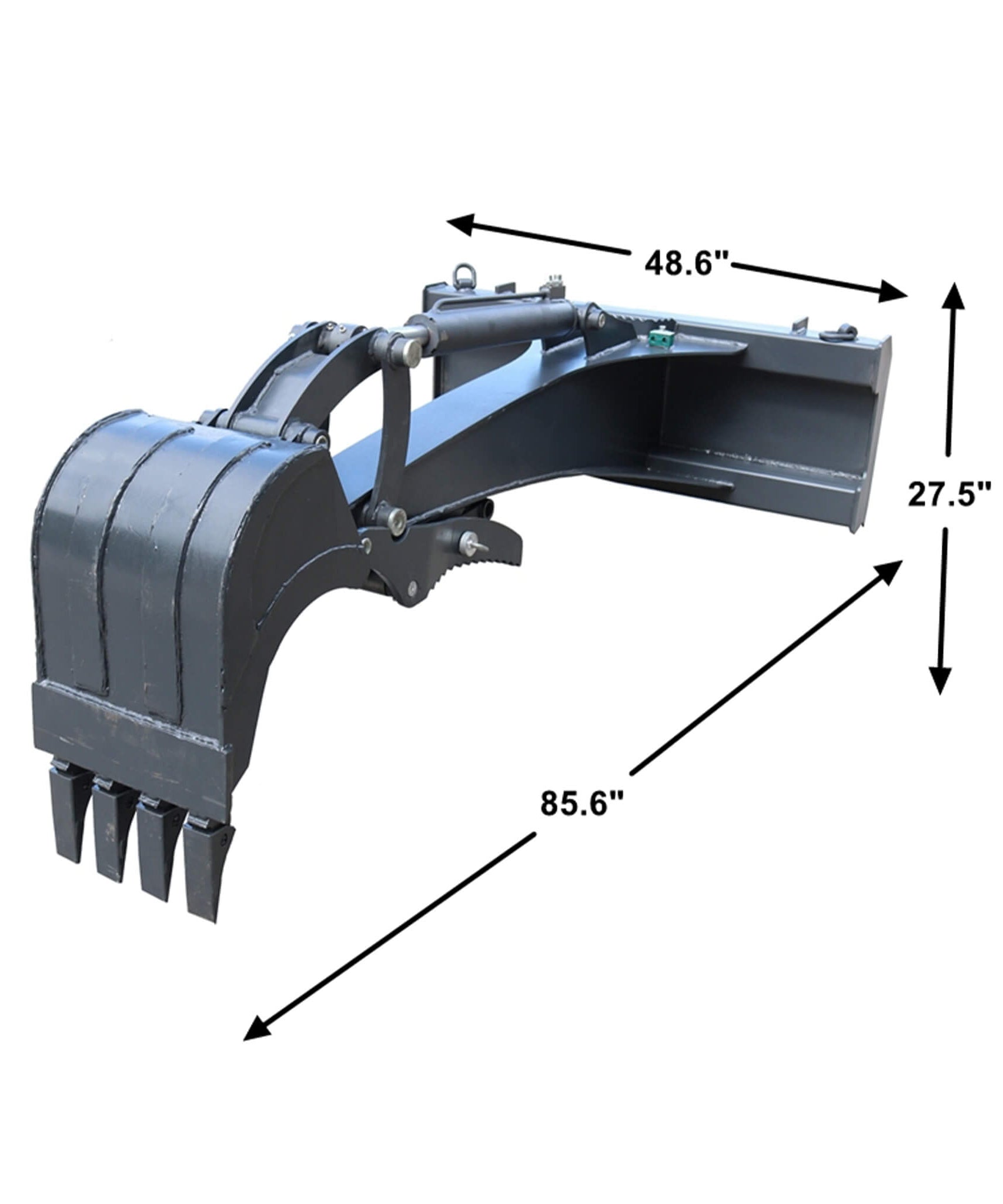 Heavy-Duty Universal Skid Steer Backhoe Digger Bucket Attachment With Universal Quick Attach Plate (SAK26714)