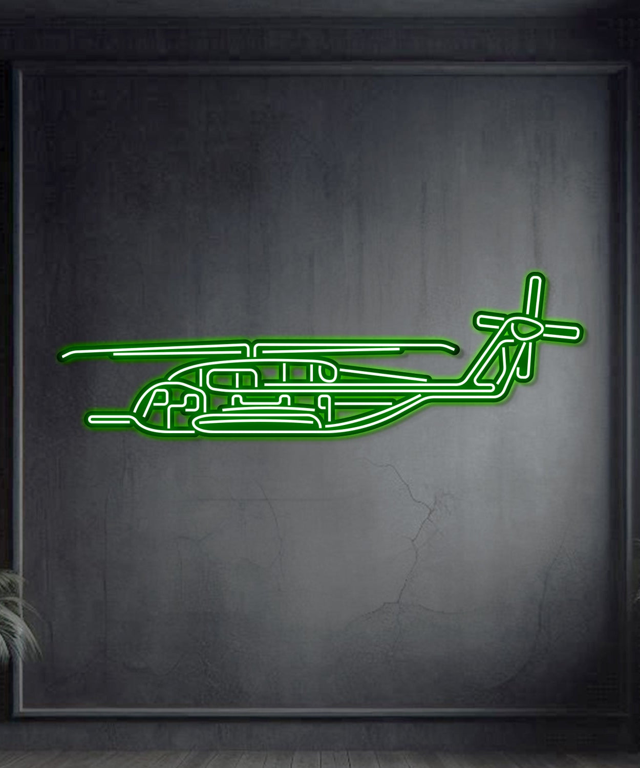 CH-53E Super Stallion Metall-Neon-Flugzeug-Wandkunst - NCN0022