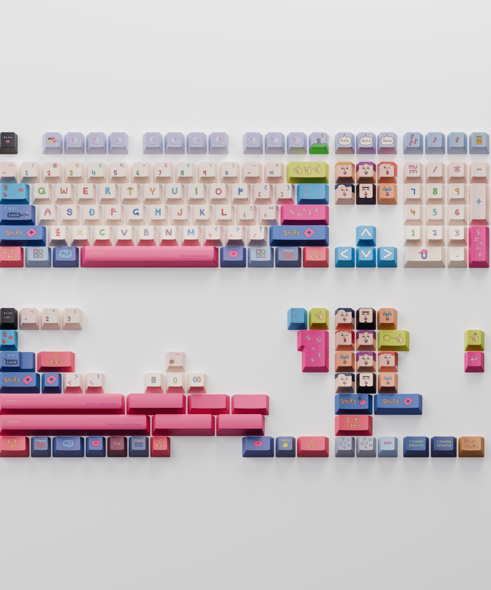 HEEHEE 168 keys Keycaps Set (Collabs)