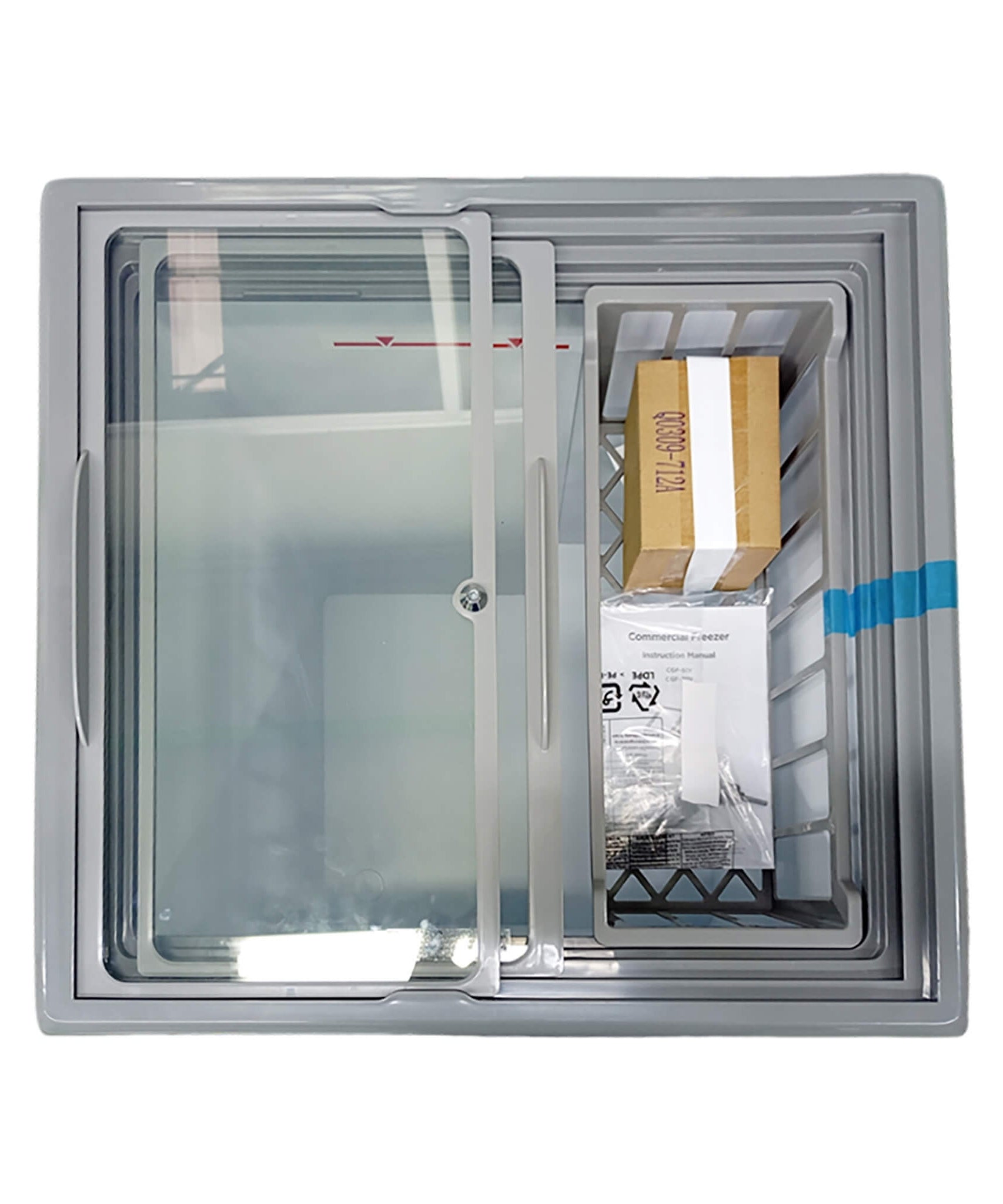 High-Efficiency Commercial Display Chest Freezer With Sliding Glass Door (SAK53174)